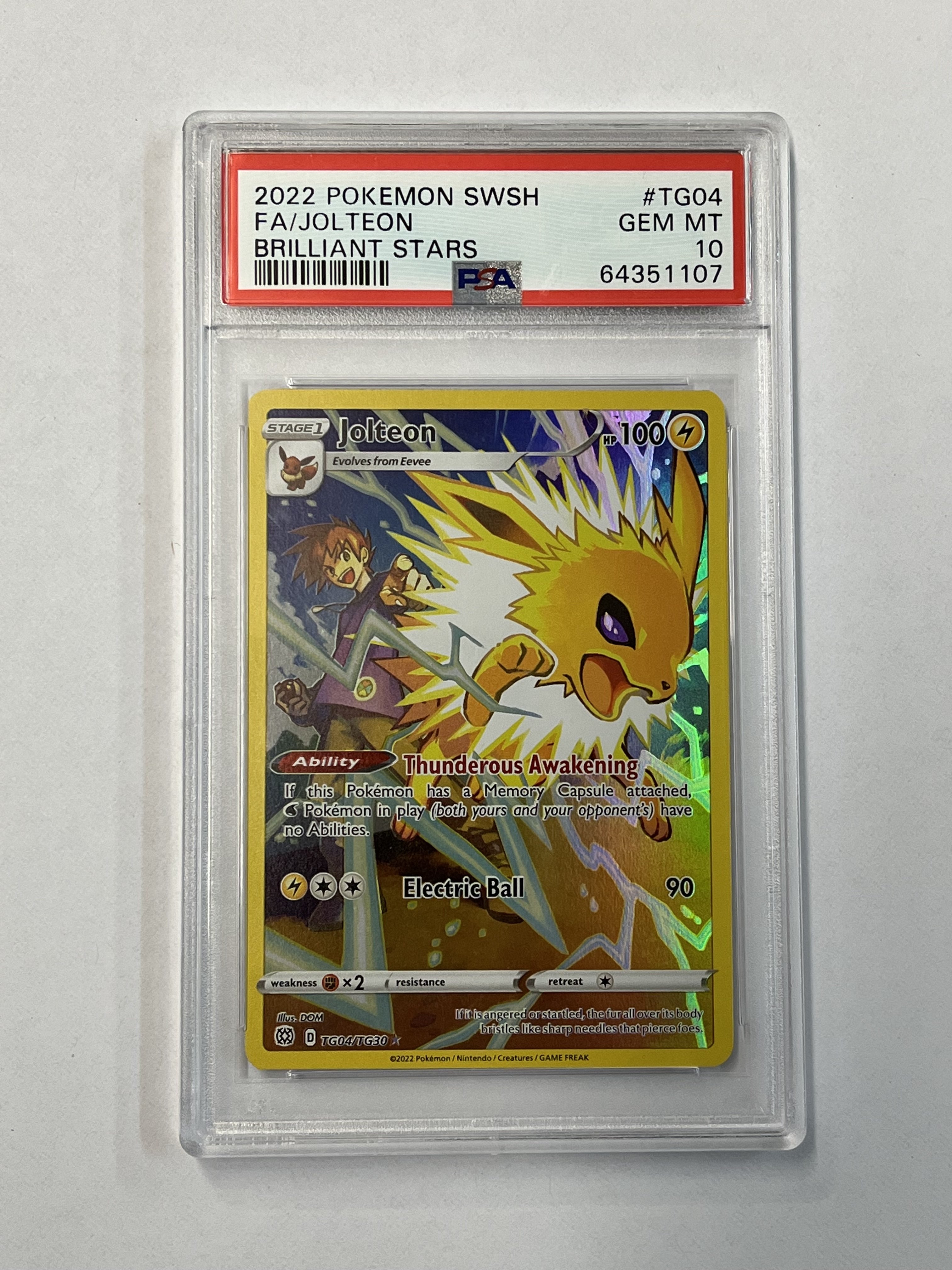 Image of Jolteon (Sword & Shield: Brilliant Stars) TG04/TG30 PSA 10