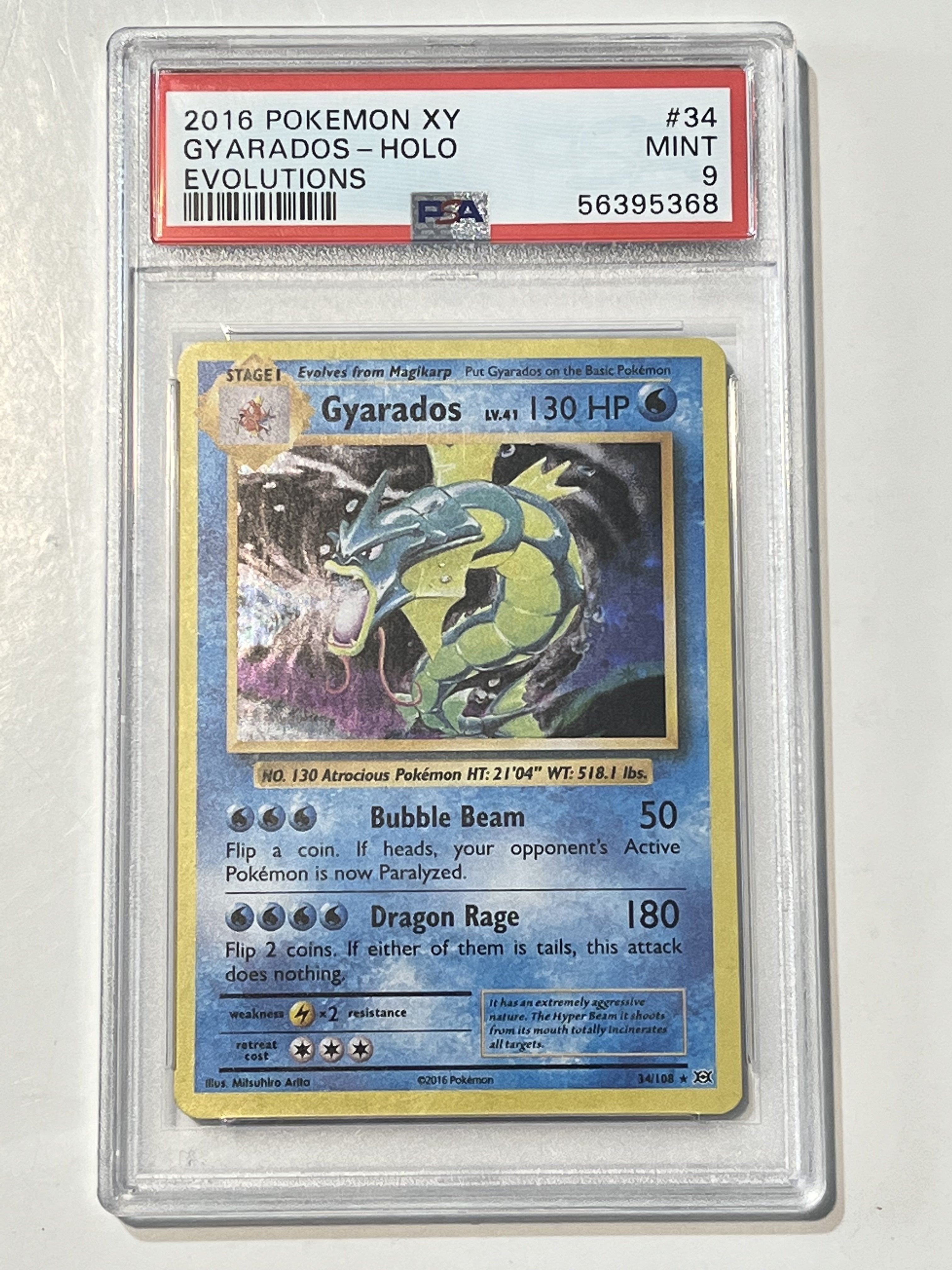 Image of Gyarados (XY: Evolutions) 34/114 PSA 9