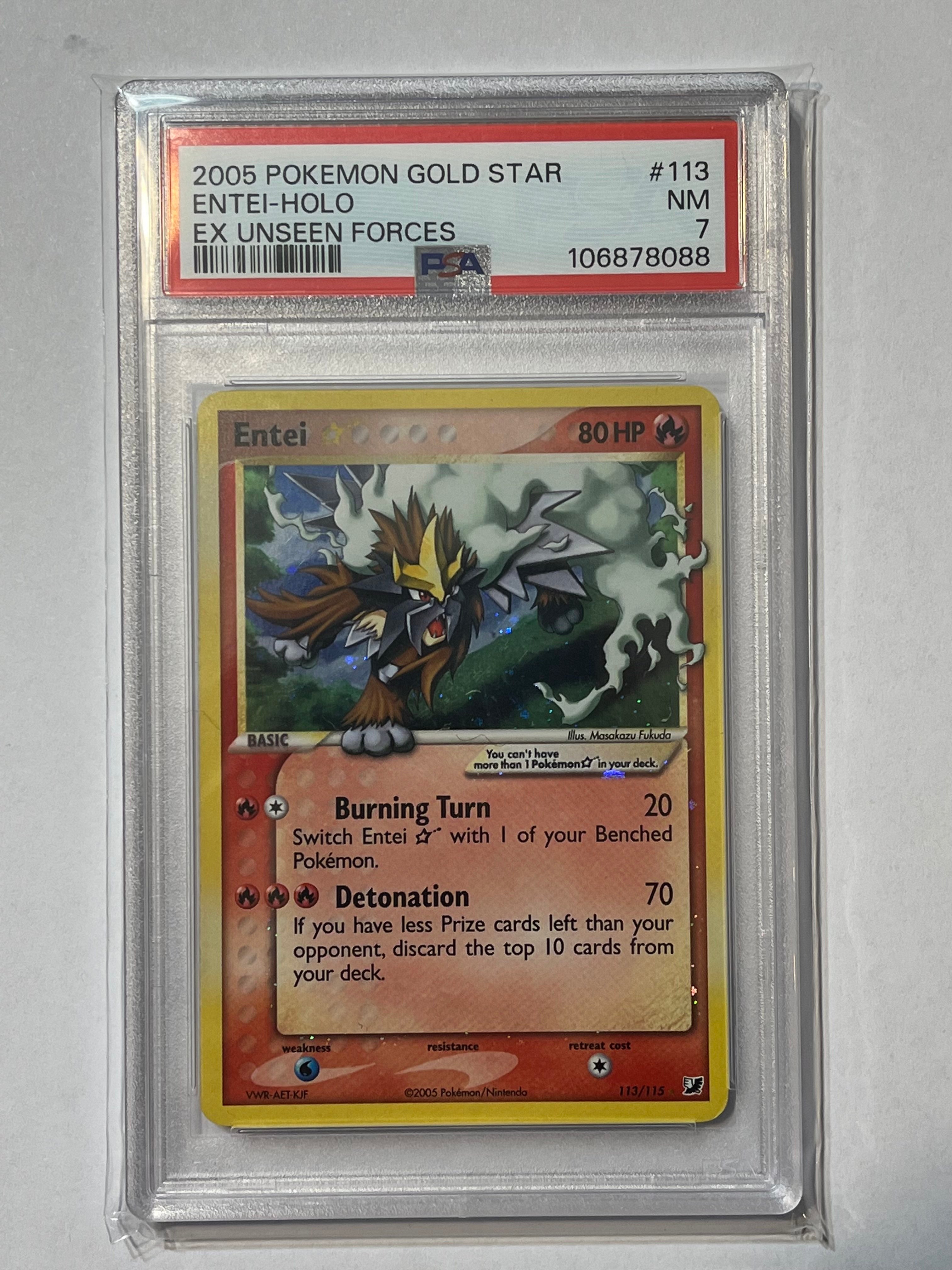 Image of Entei Star (EX: Unseen Forces) 113/115 PSA 7