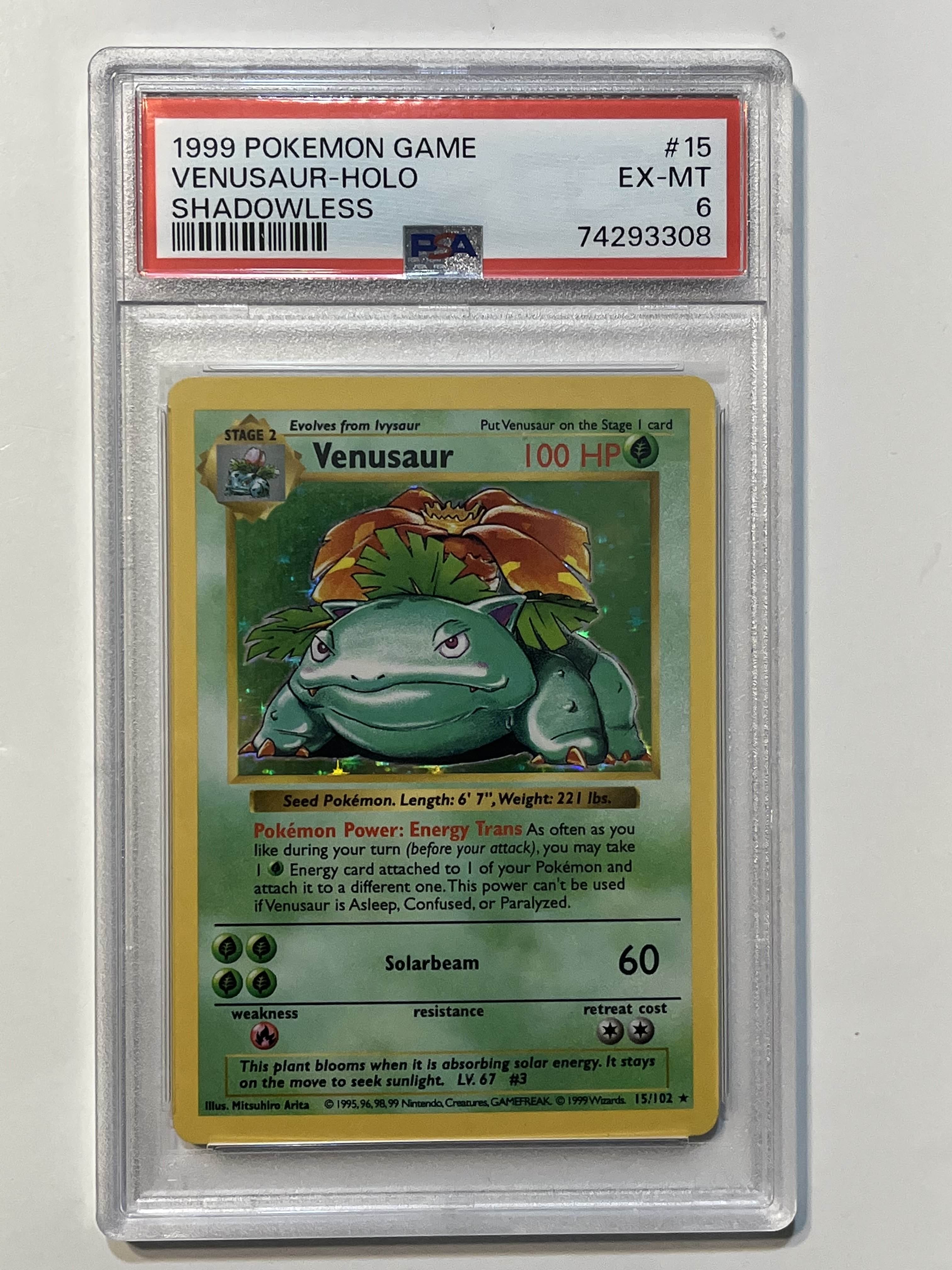 Image of Venusaur (Base Set Shadowless Unlimited) 15/102 PSA 6