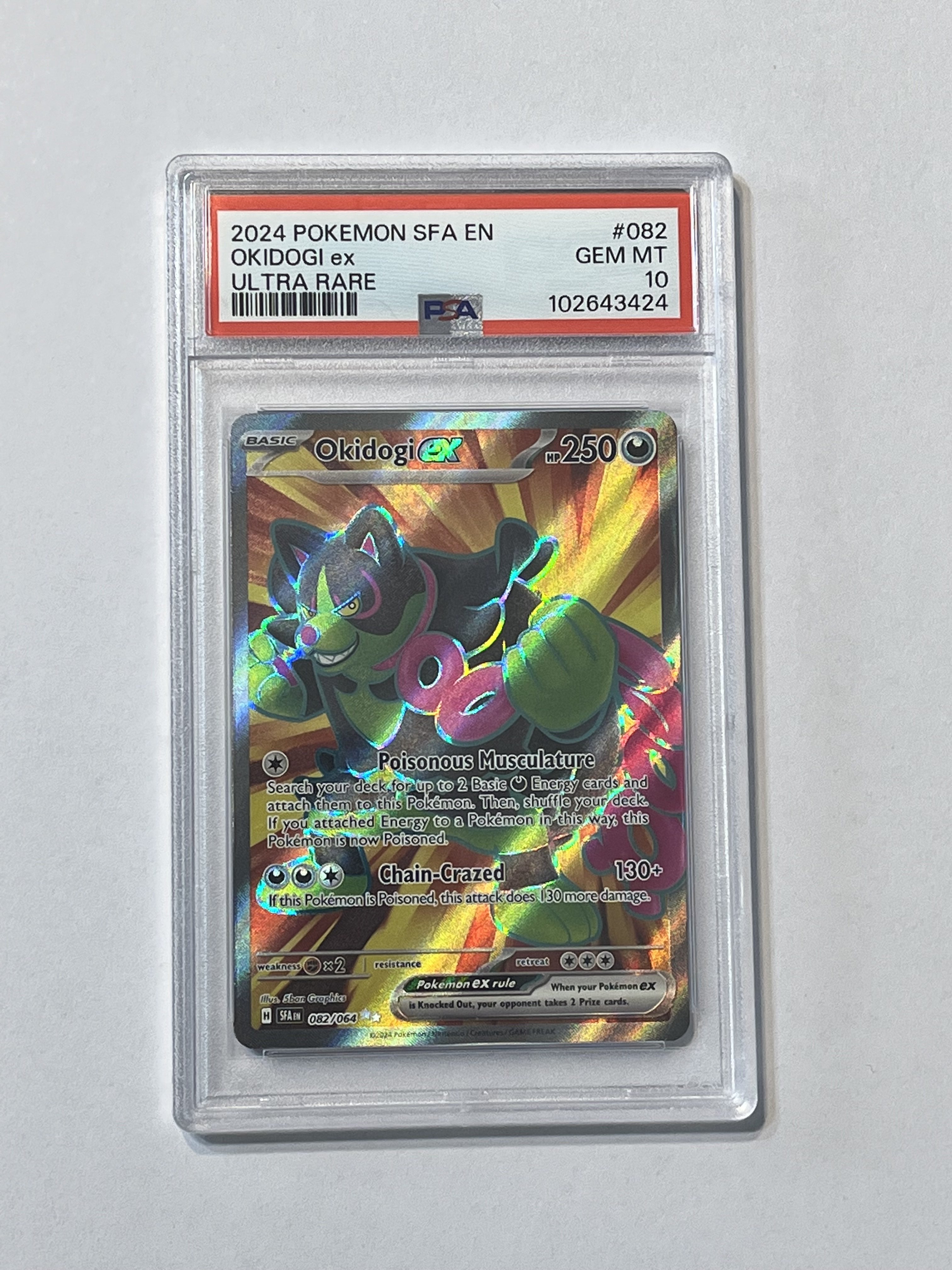 Image of Okidogi ex (Scarlet & Violet: Shrouded Fable) 082/064 PSA 10