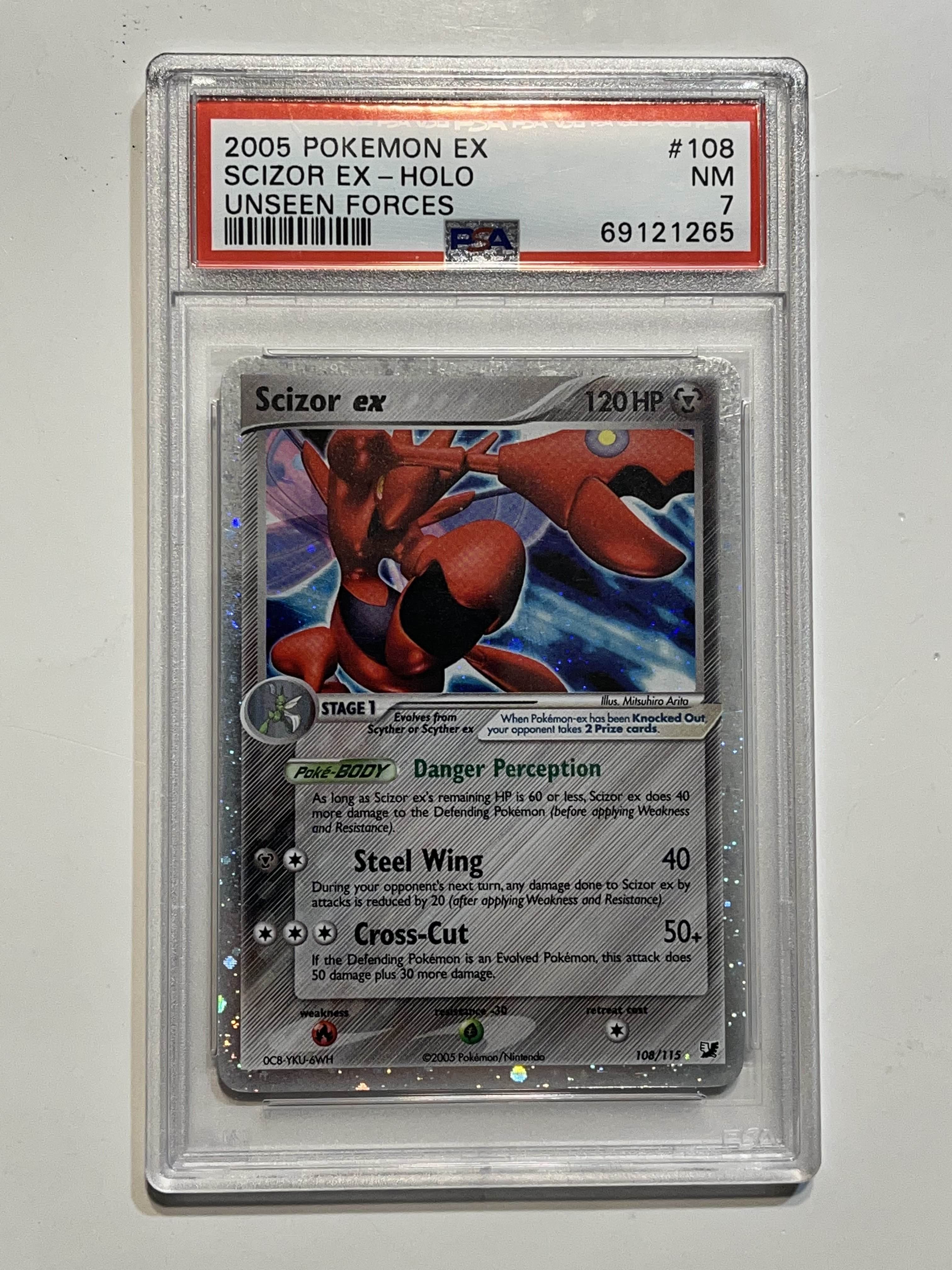 Image of Scizor Ex (EX: Unseen Forces) 108/115 PSA 7