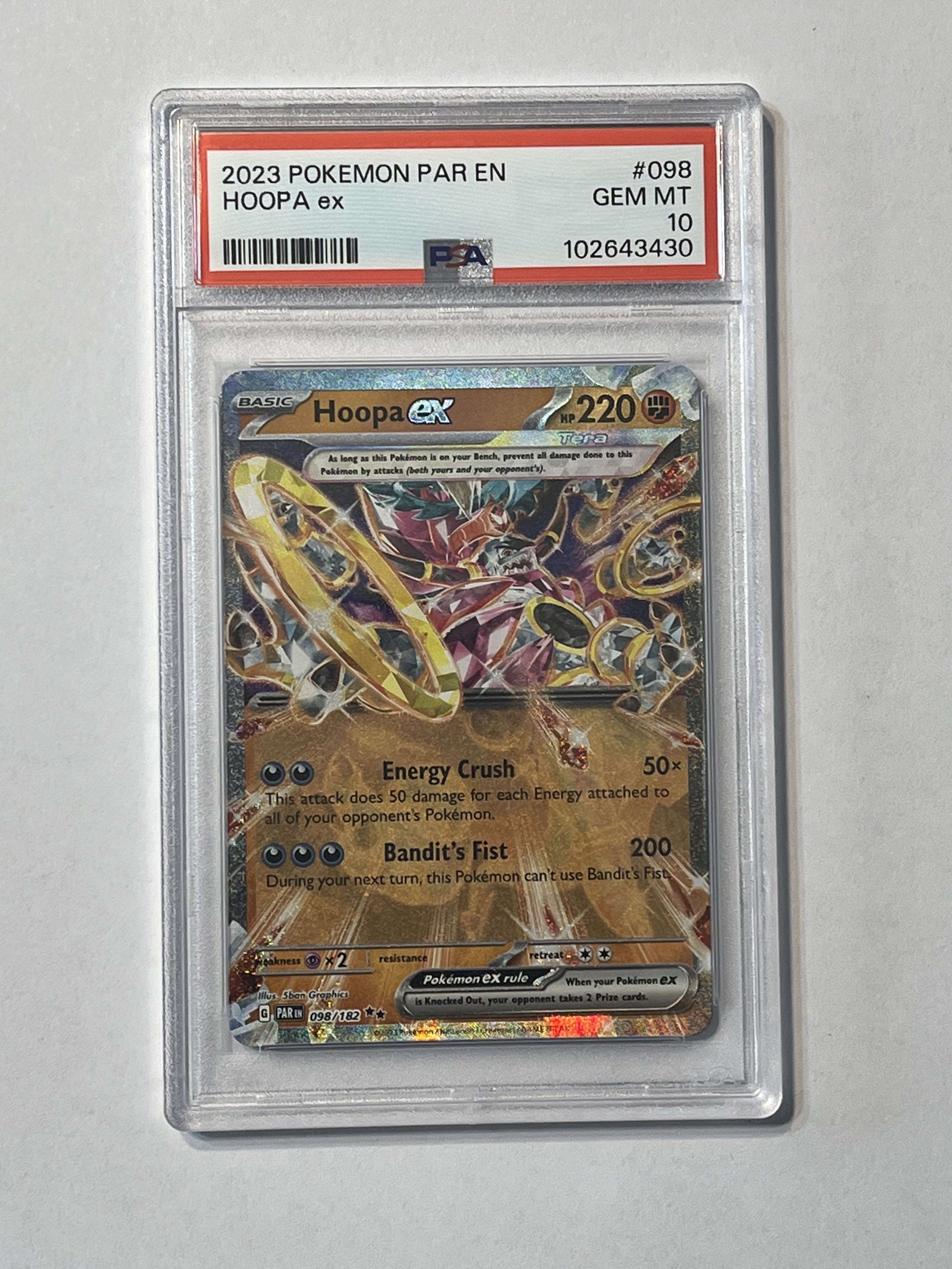 Image of Hoopa ex (Scarlet & Violet: Paradox Rift) 098/182 PSA 10