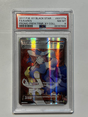 Karen Alternate Art Promos (XY177a) PSA 8