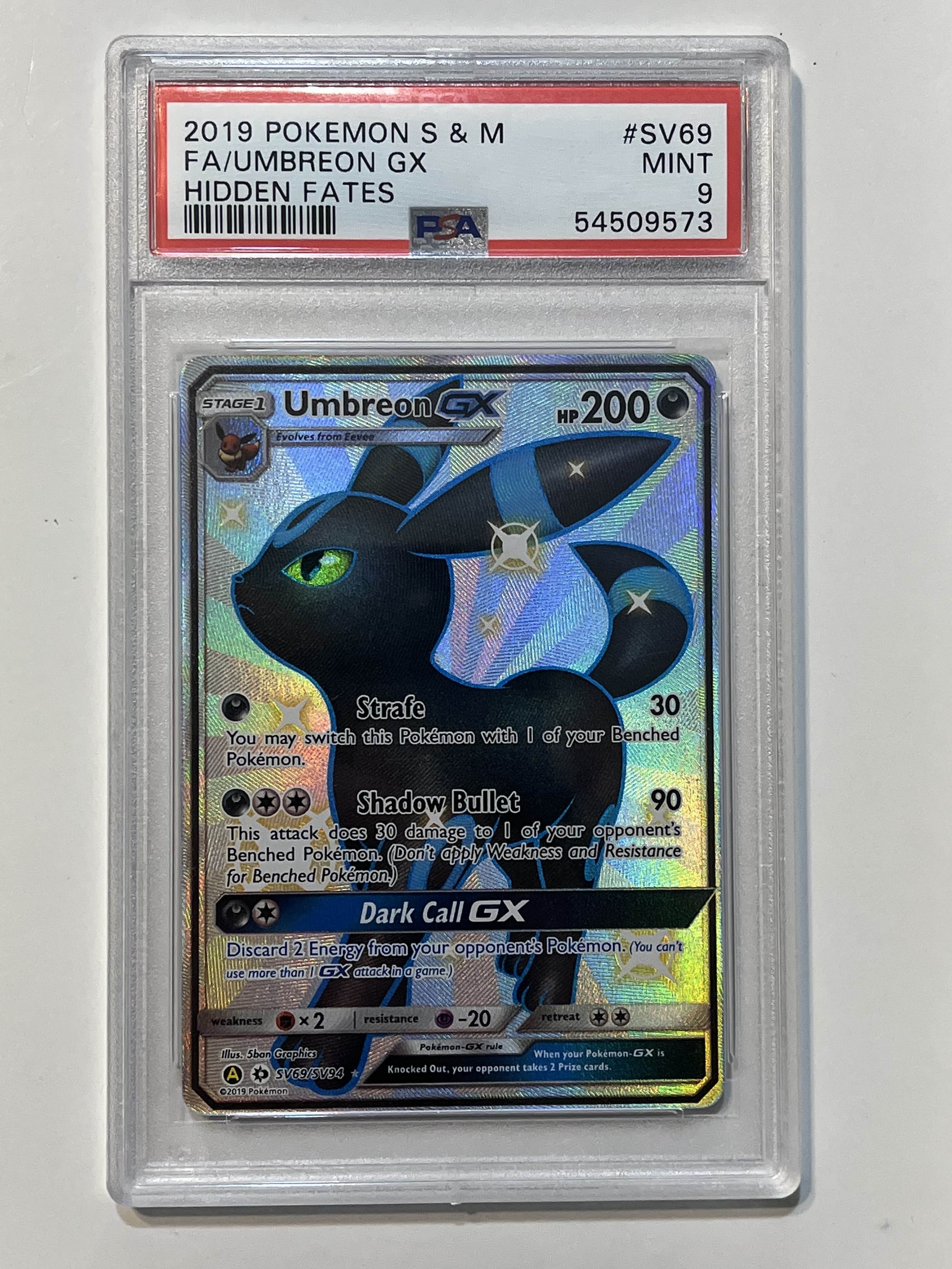 Image of Umbreon GX (Sun & Moon: Hidden Fates - Shiny Vault) SV69/SV94 PSA 9