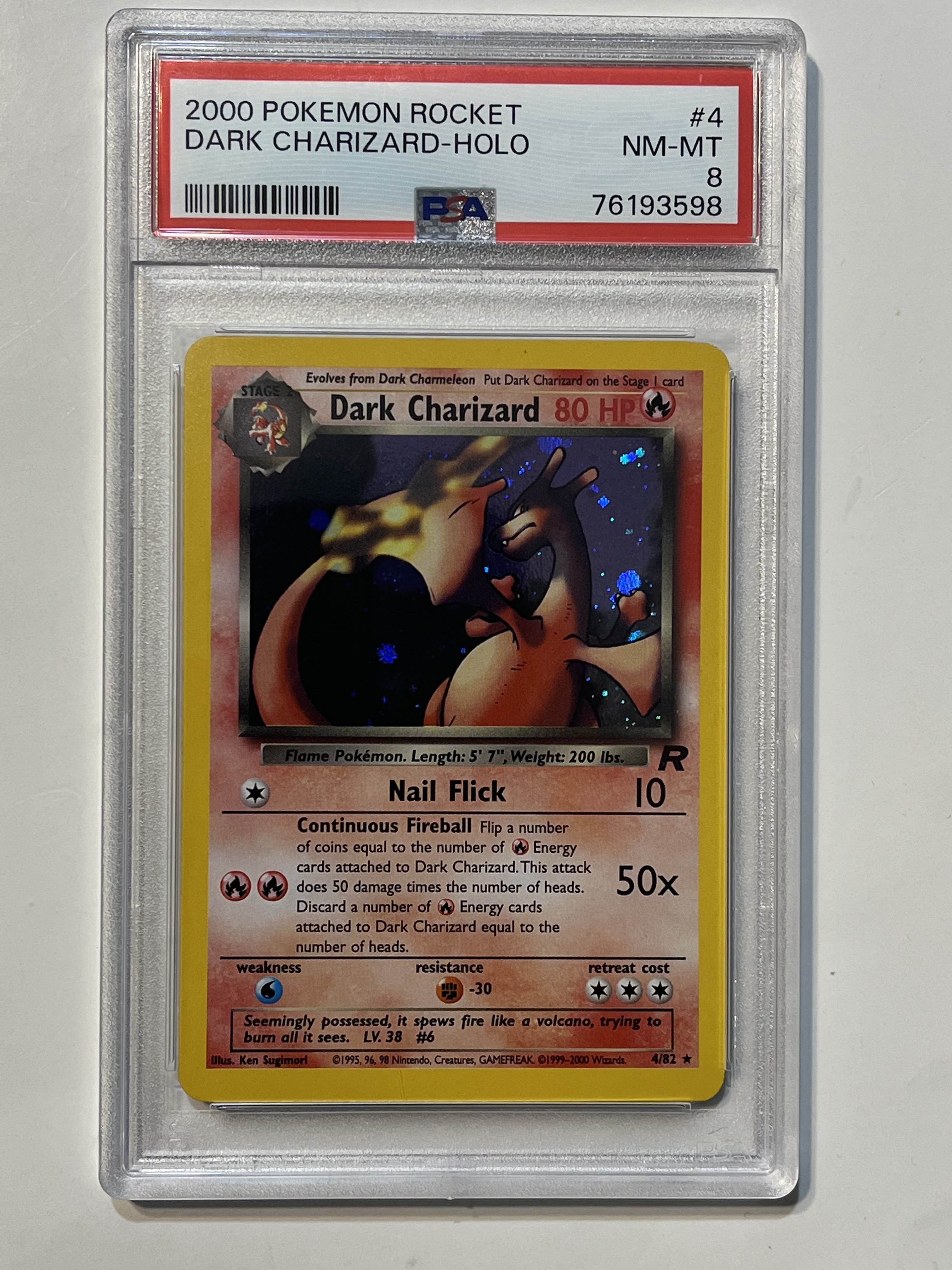 Image of Dark Charizard (Team Rocket Unlimited Holo) 4/82 PSA 8