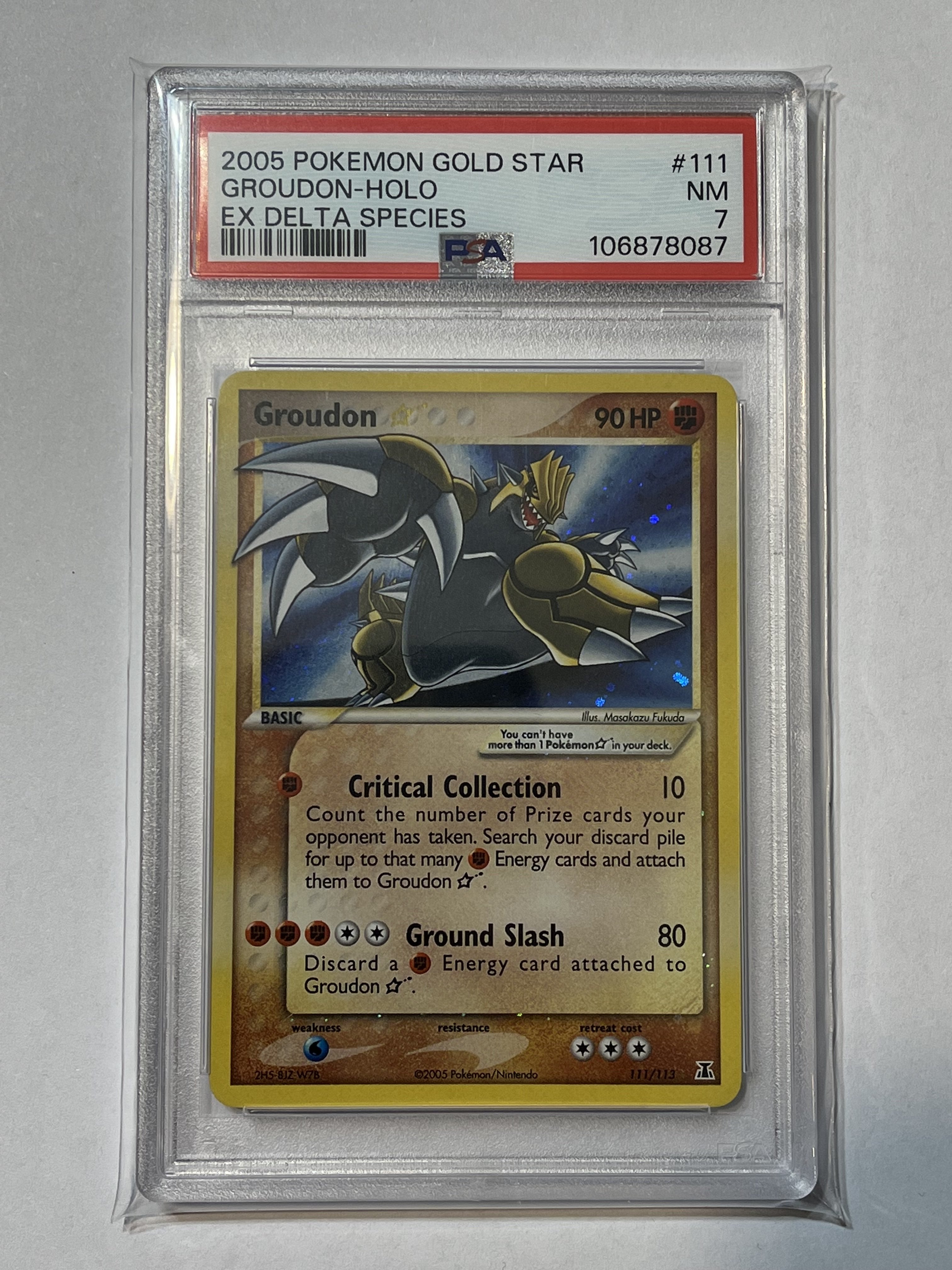 Image of Groudon Star (EX: Delta Species) 111/113 PSA 7