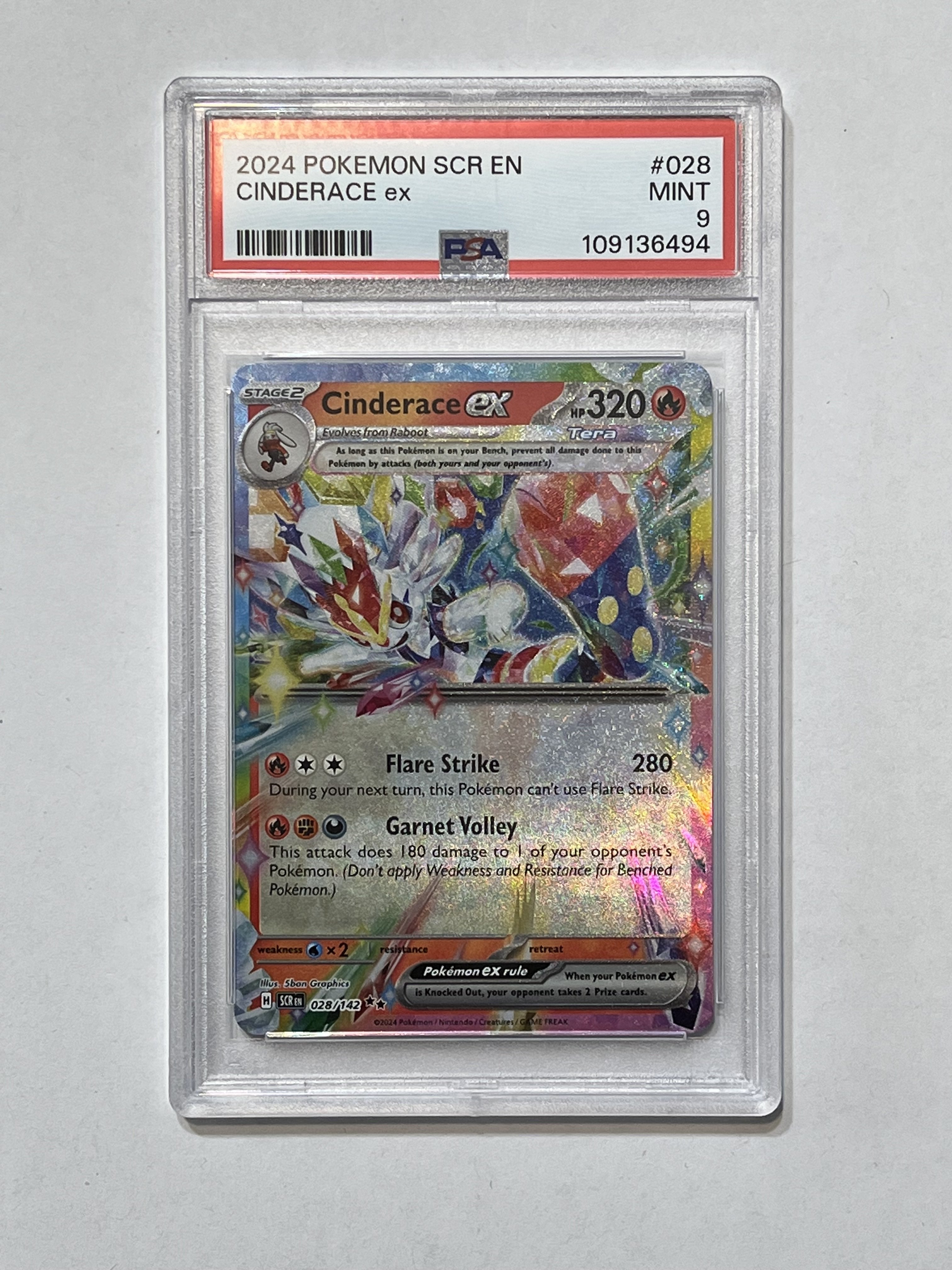 Image of Cinderace ex [Scarlet & Violet: Stellar Crown] 028/142 PSA 9
