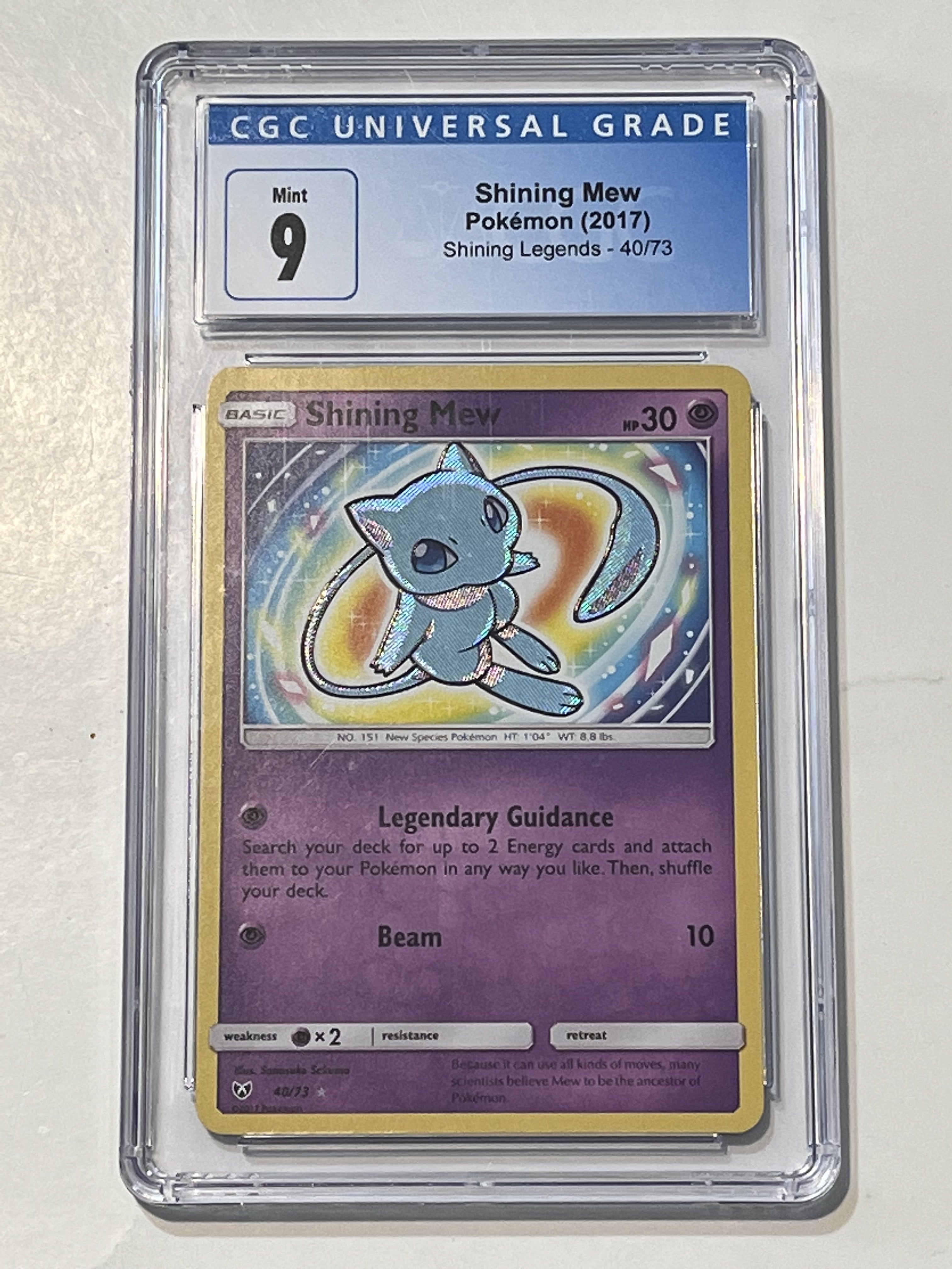 Image of Shining Mew (Sun & Moon: Shining Legends) 40/73 CGC 9