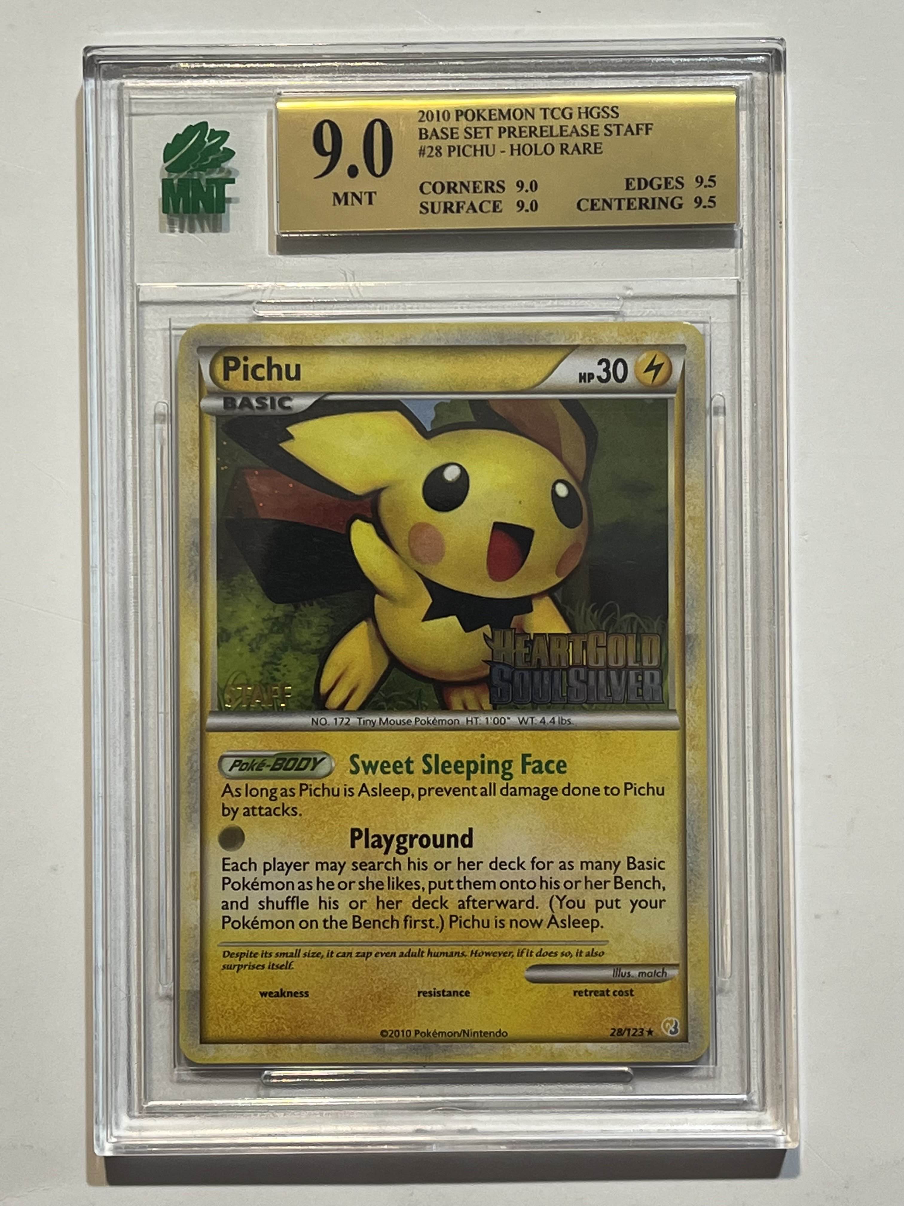 Image of Pichu (Nintendo: Black Star Promos) (Staff Prerelease Promo) 28/123 MNT 9.0