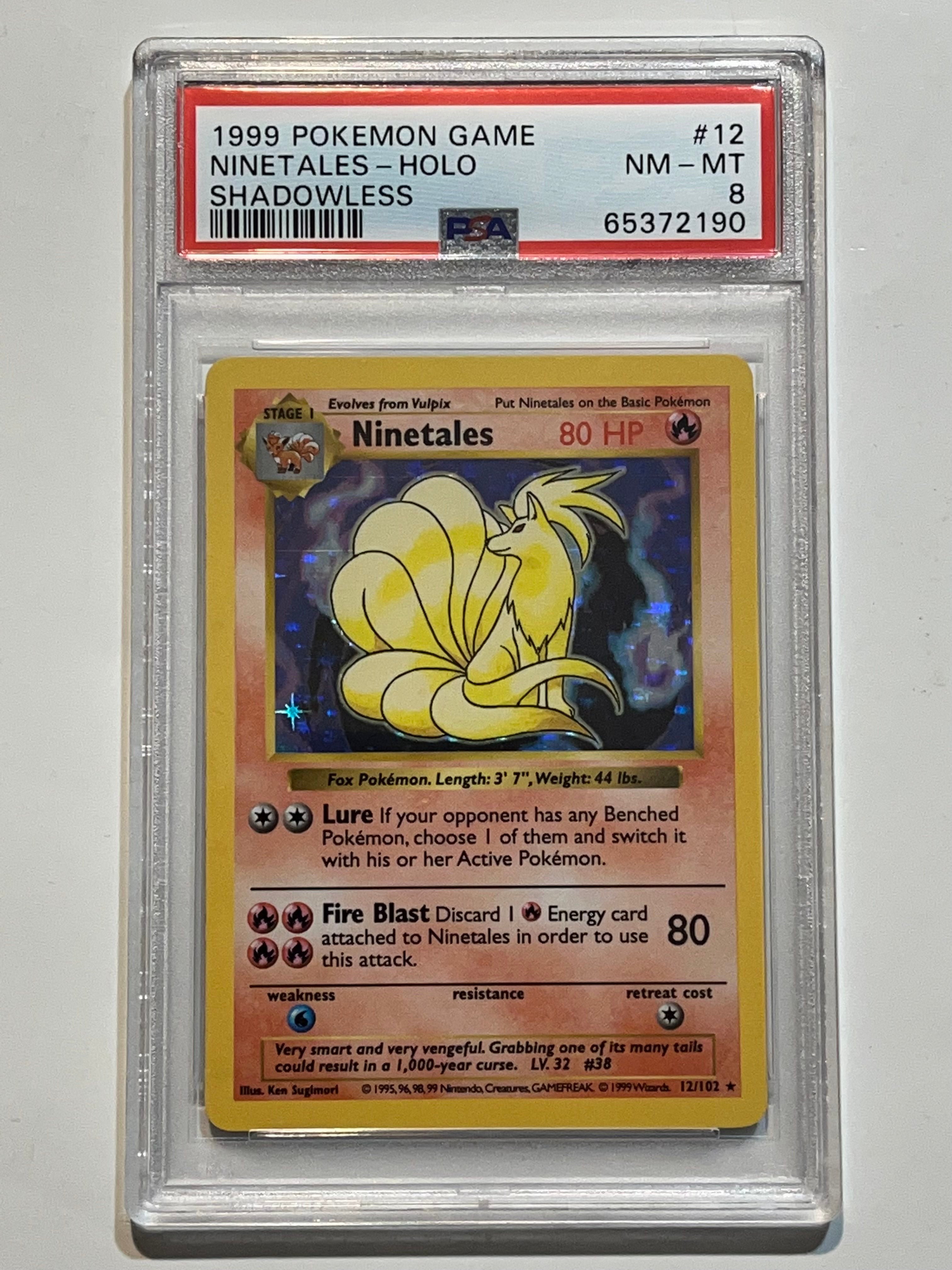 Image of Ninetales (Base Set Shadowless Unlimited) 12/102 PSA 8