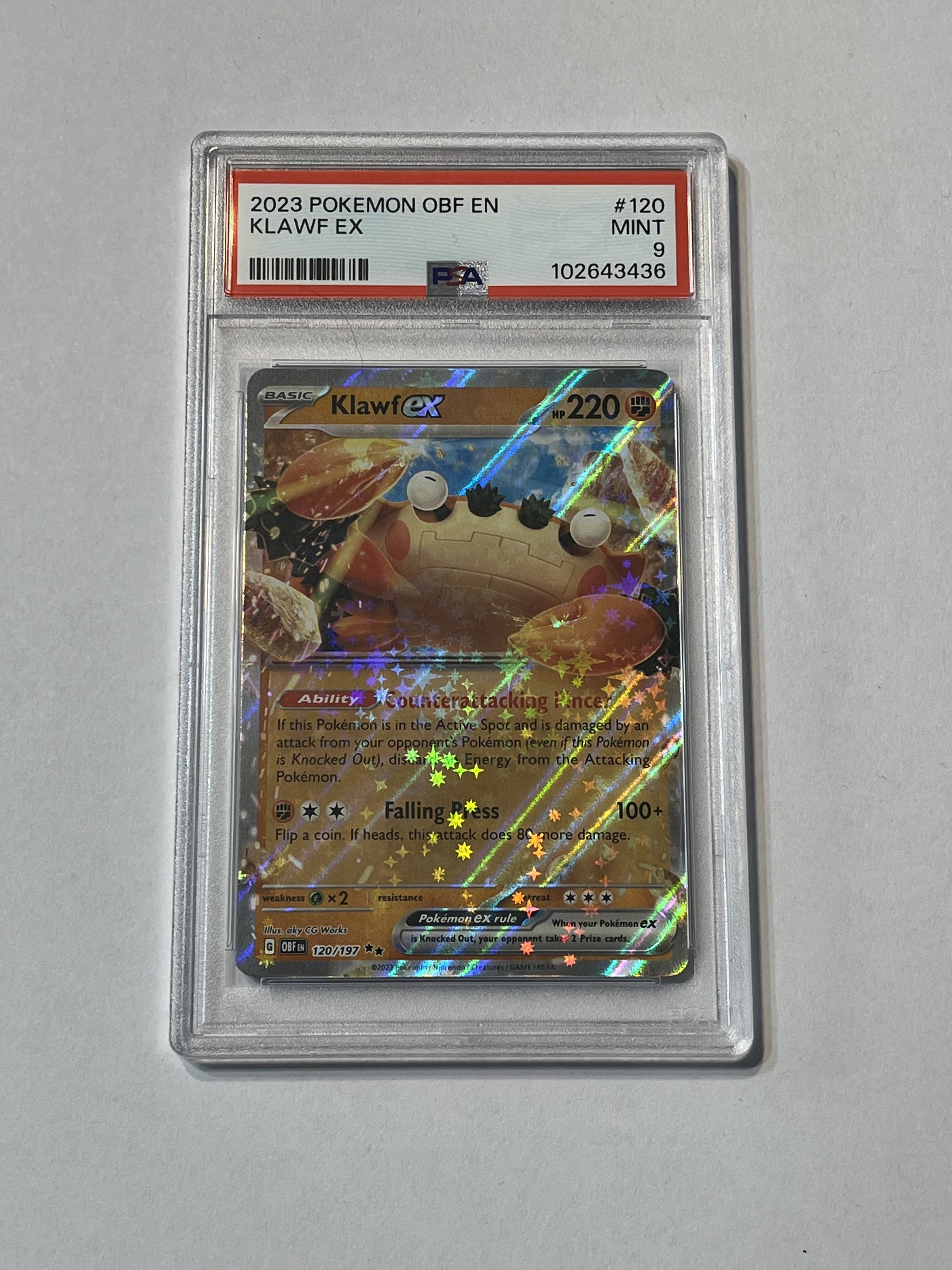 Image of Klawf ex (Scarlet & Violet: Obsidian Flames) 120/197 PSA 9