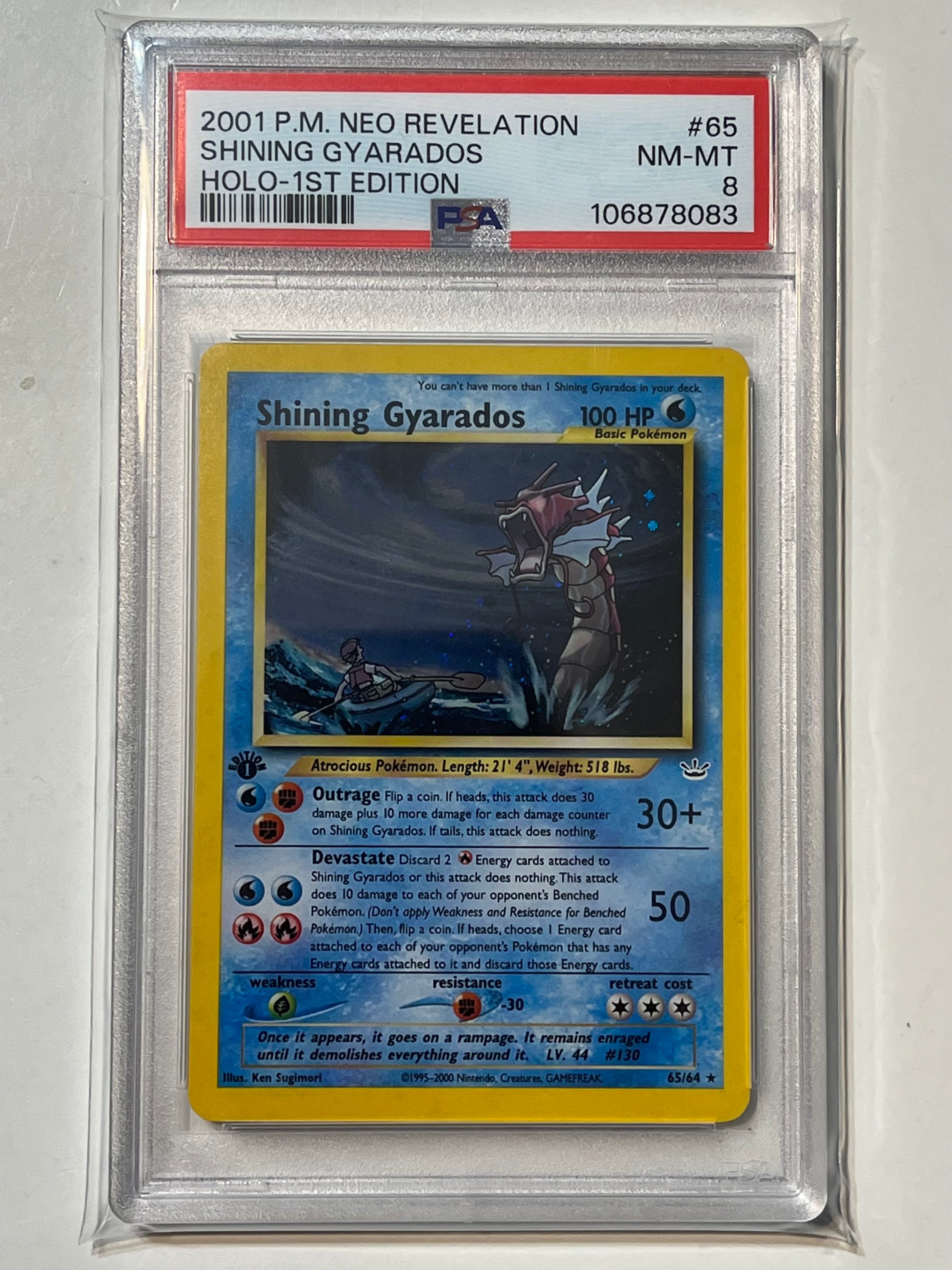 Image of Shining Gyarados (Neo Revelation 1st Edition) 65/64 PSA 8