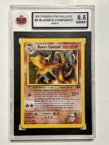Blaine's Charizard (Gym Challenge Unlimited Holo) 2/132 KSA 8.5