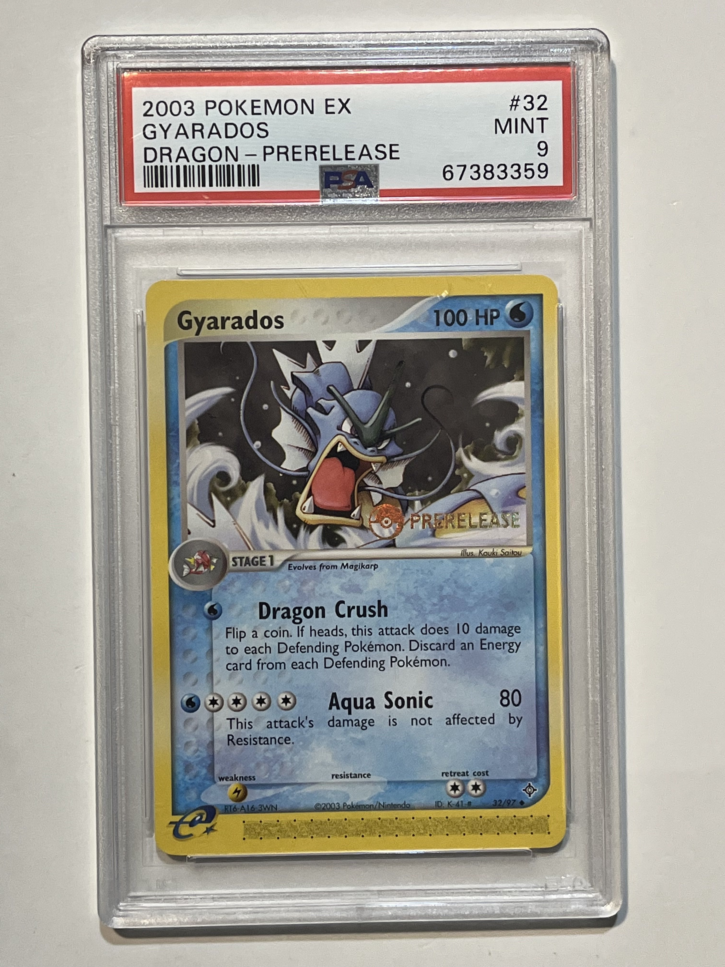 Image of Gyarados Prerelease Promo (EX: Dragon) 32/97 PSA 9