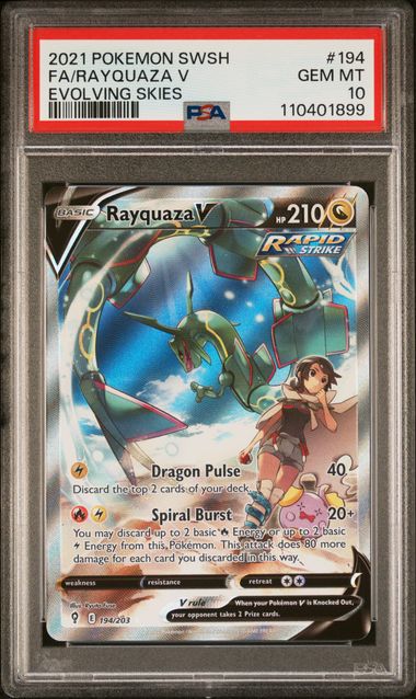 Image of Rayquaza V (Sword & Shield: Evolving Skies) 194/203 PSA 10
