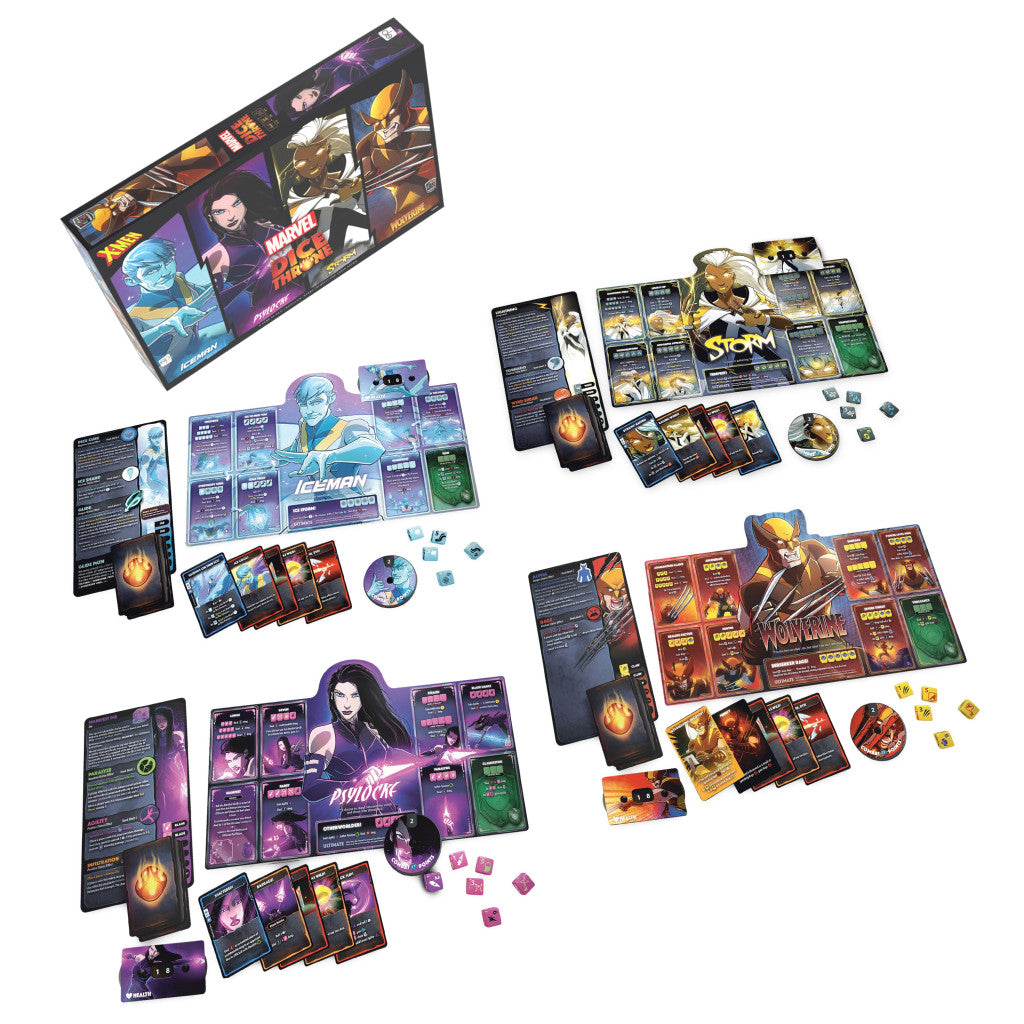 Image of Marvel Dice Throne - Iceman/Psylocke/Storm/Wolverine
