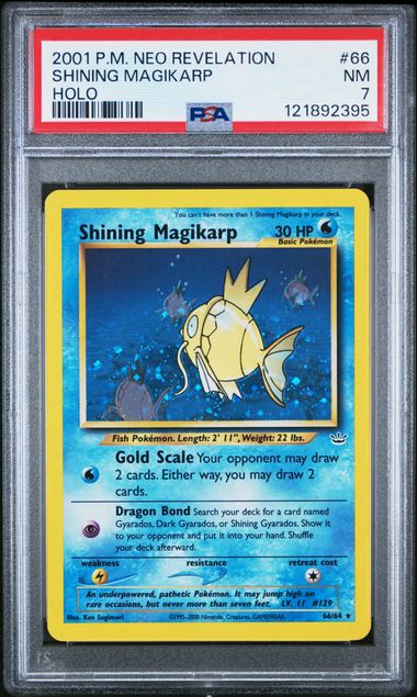 Image of Shining Magikarp (Neo Revelation Unlimited) 66/64 PSA 7