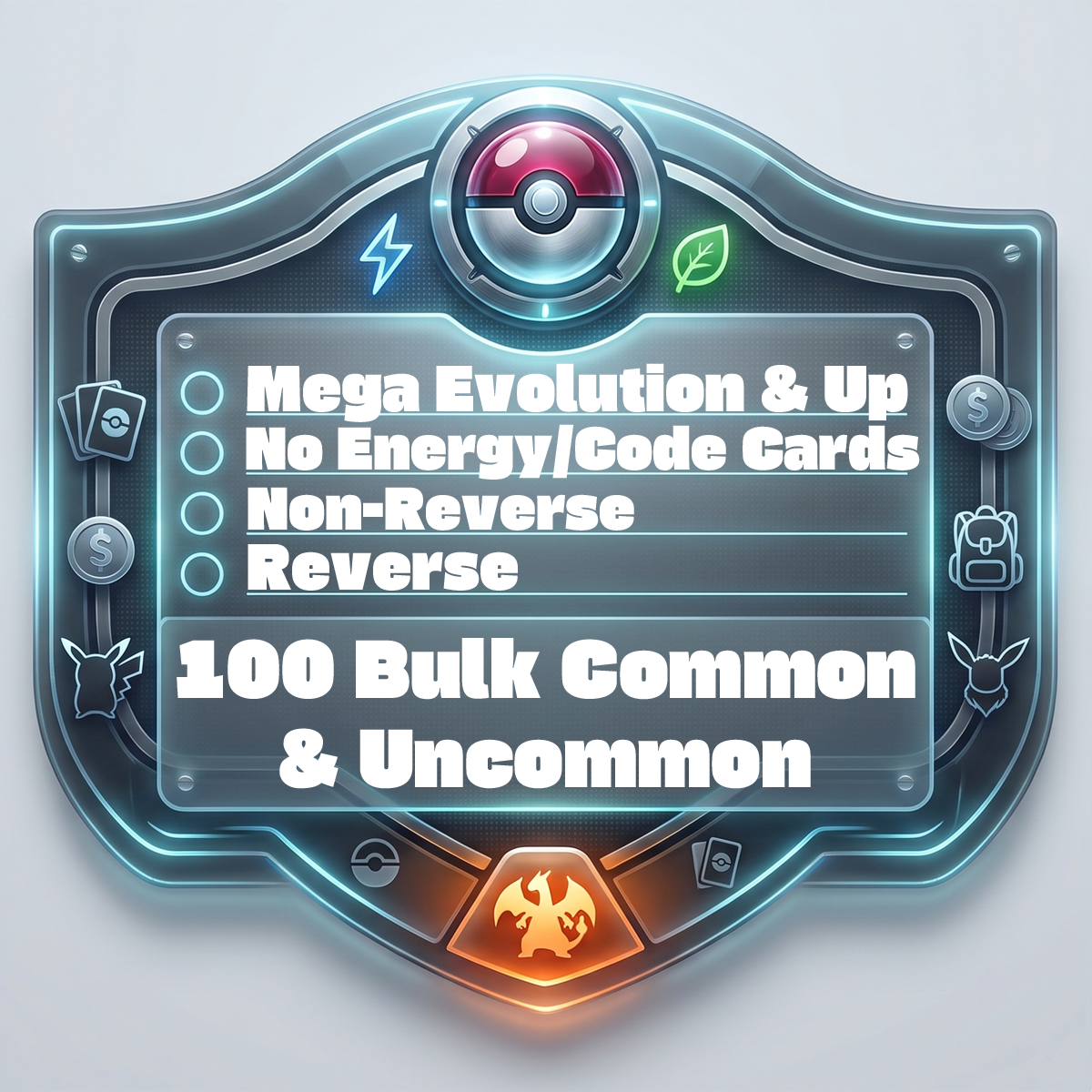 Image of PKMN - Bulk 100 Common & Uncommon (Reverse/ Non-Foil) (Mega Evolution & Up)