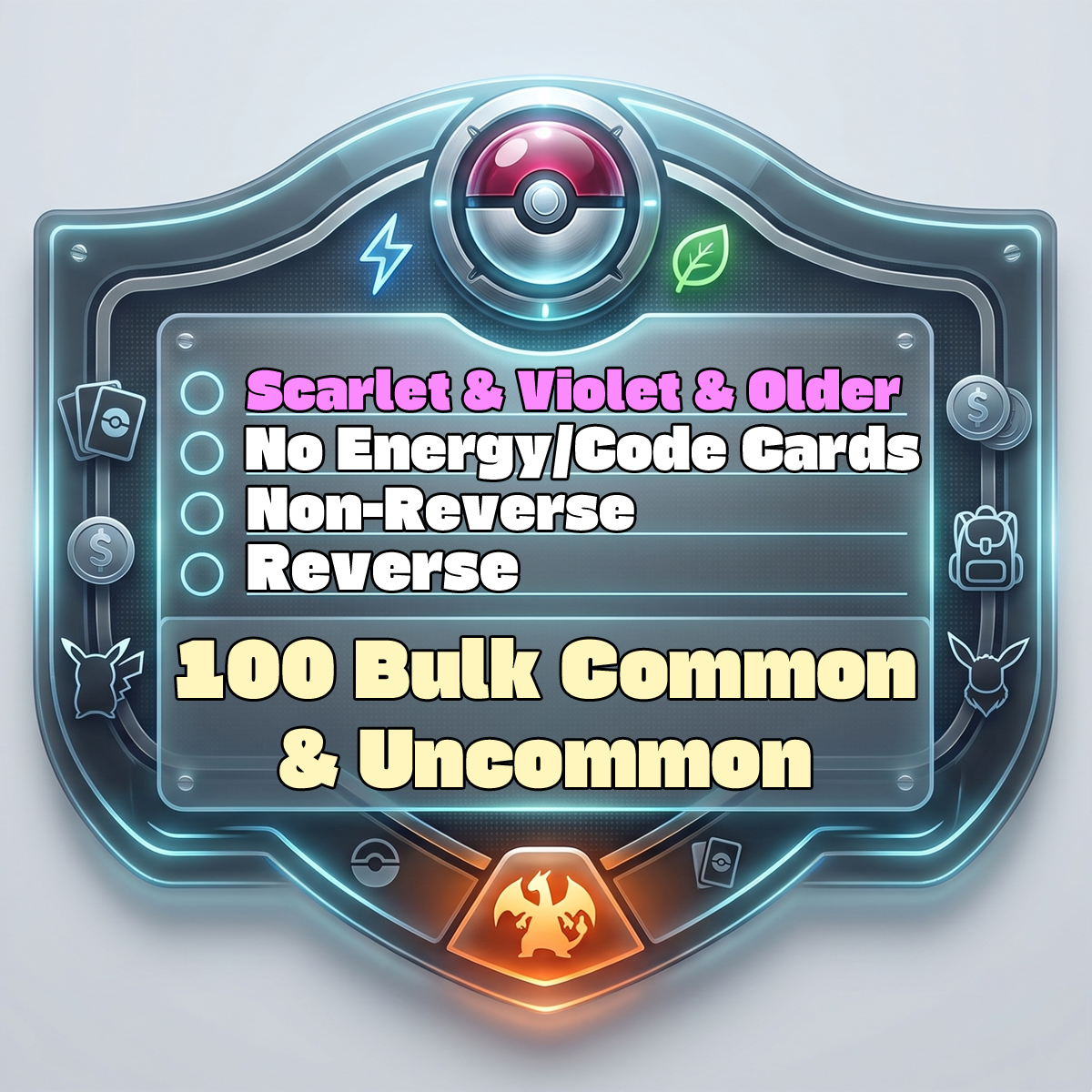 Image of PKMN - Bulk 100 Common & Uncommon (Reverse/ Non-Foil) (Scarlet & Violet and sets before)