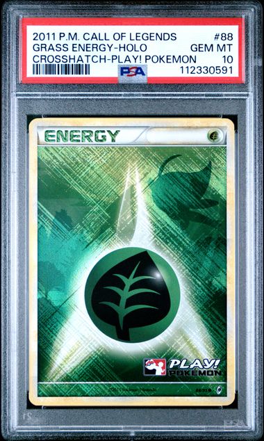 Grass Energy (HeartGold & SoulSilver: Call of Legends) (Play Pokemon Promo) 88/95 PSA