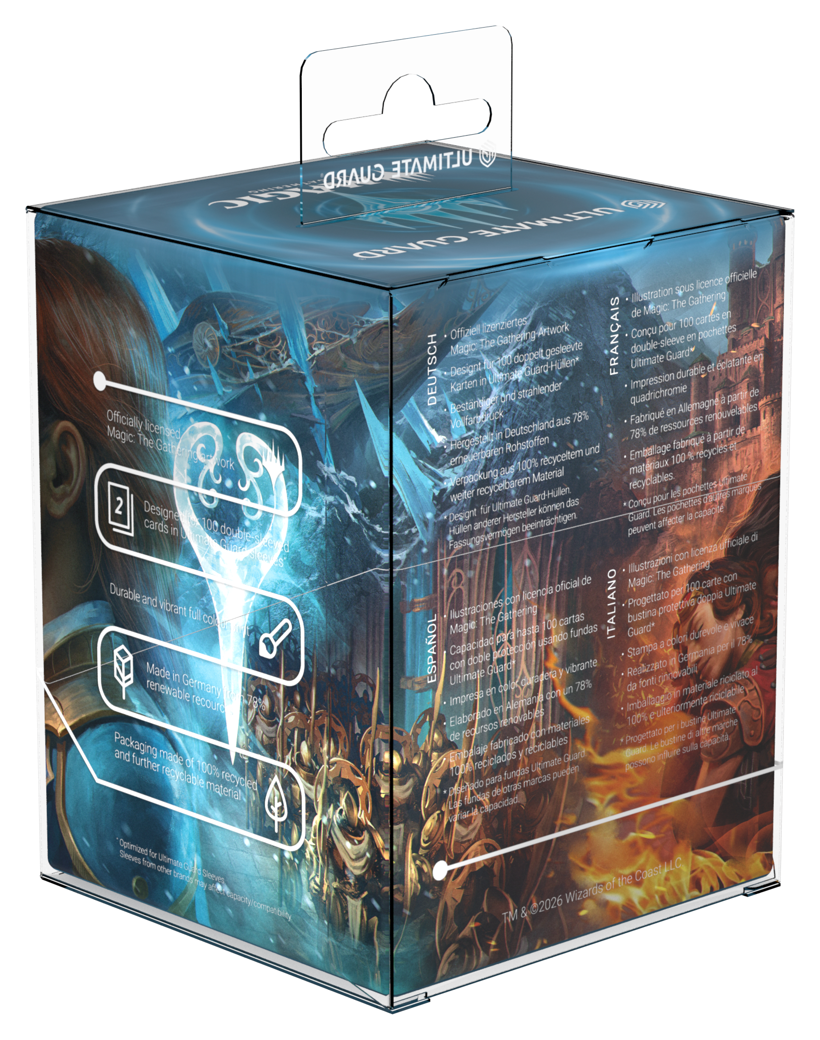 Image of DECK CASE BOULDER 100+ MTG REALITY FRACTURE Way of the Pyromancer/Way of the Cyromancer
