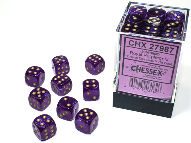 Image of Chessex Royal - Purple/Gold - 36 Dice Set