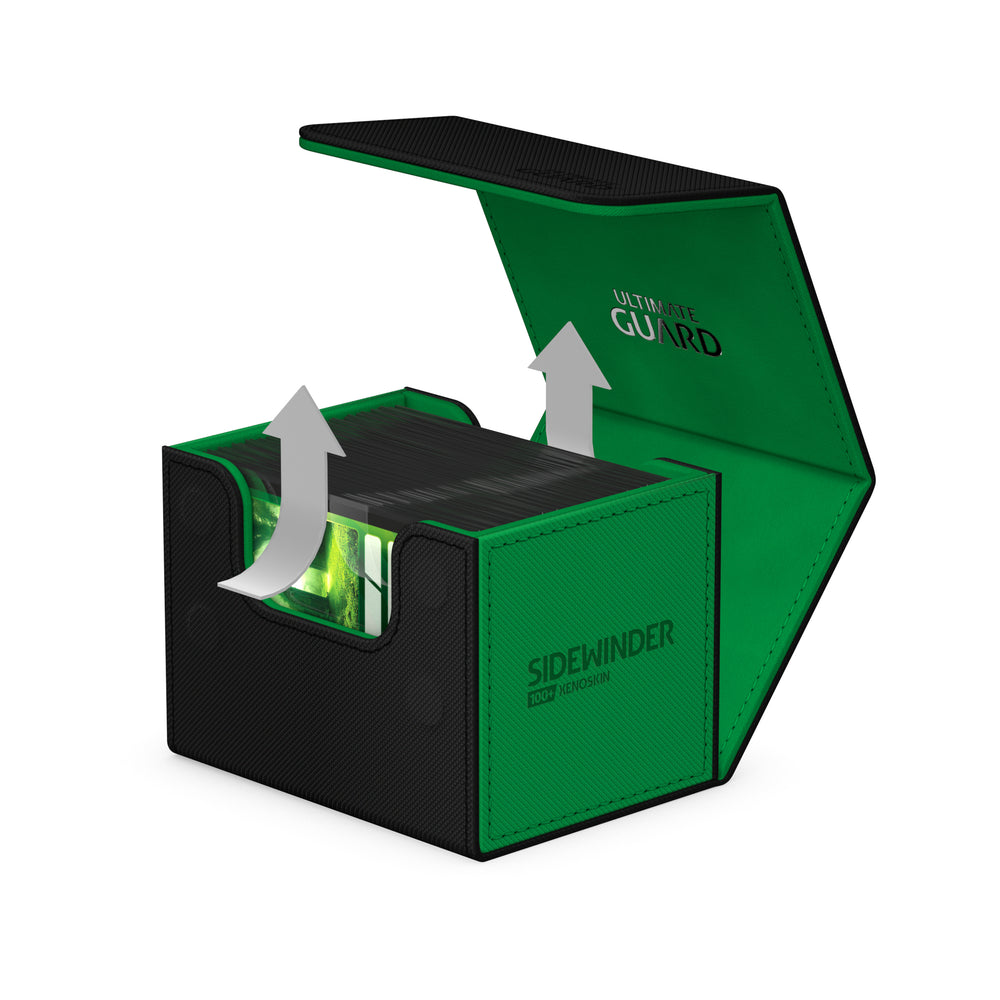 Black/Green (Synergy) 100+ Ultimate Guard Sidewinder Xenoskin Deckbox