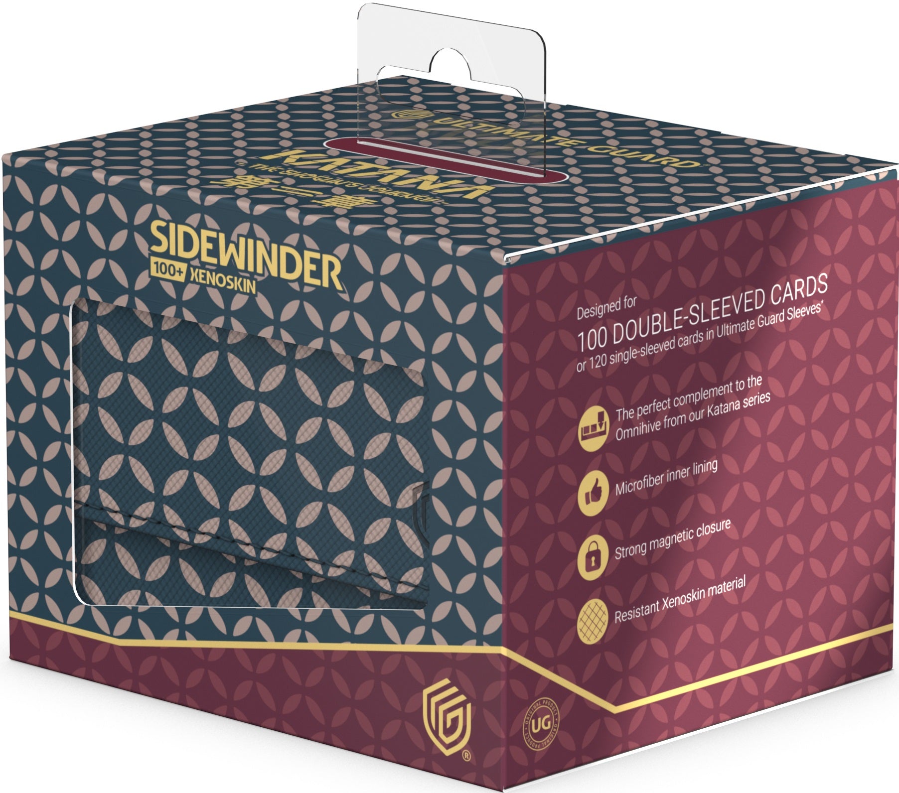 Image of SHOGUN'S JOURNEY II SHIPPOU (BLUE/DARK RED) 100+ ULTIMATE GUARD SIDEWINDER XENOSKIN DECKBOX