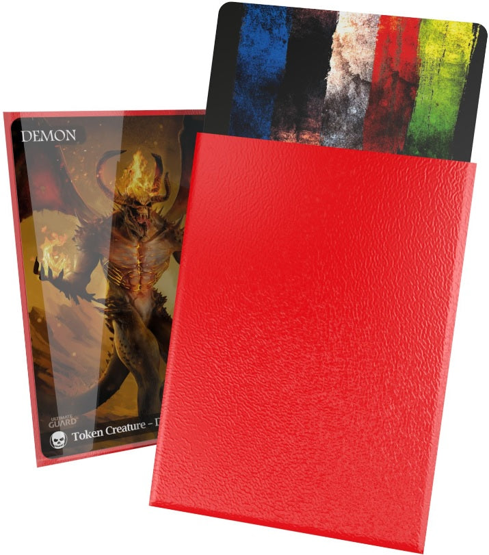 Image of Red Standard Size Card Sleeves - Ultimate Guard CORTEX [100 ct]
