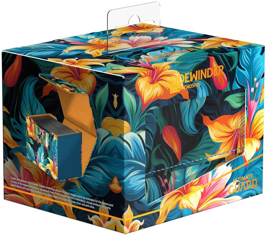 Image of Floral Tulum Blue (2024 Exclusive) 100+ Ultimate Guard Sidewinder Xenoskin Deckbox