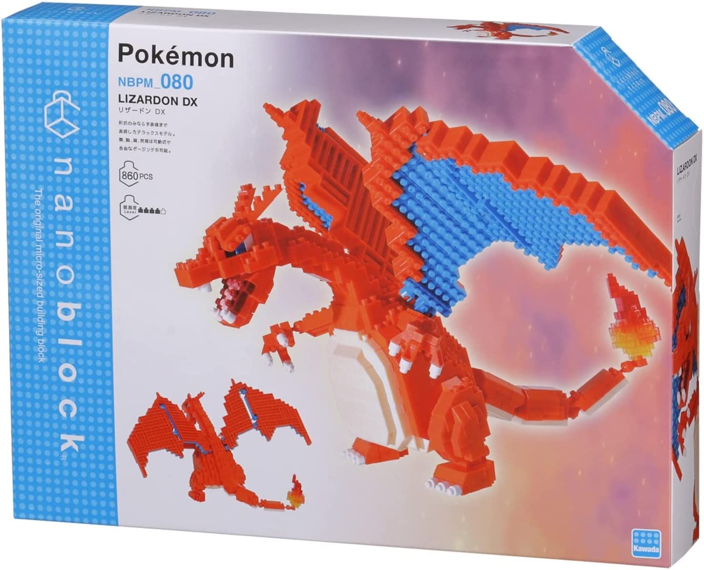 Image of Charizard Deluxe Nanoblock Pokemon Figure