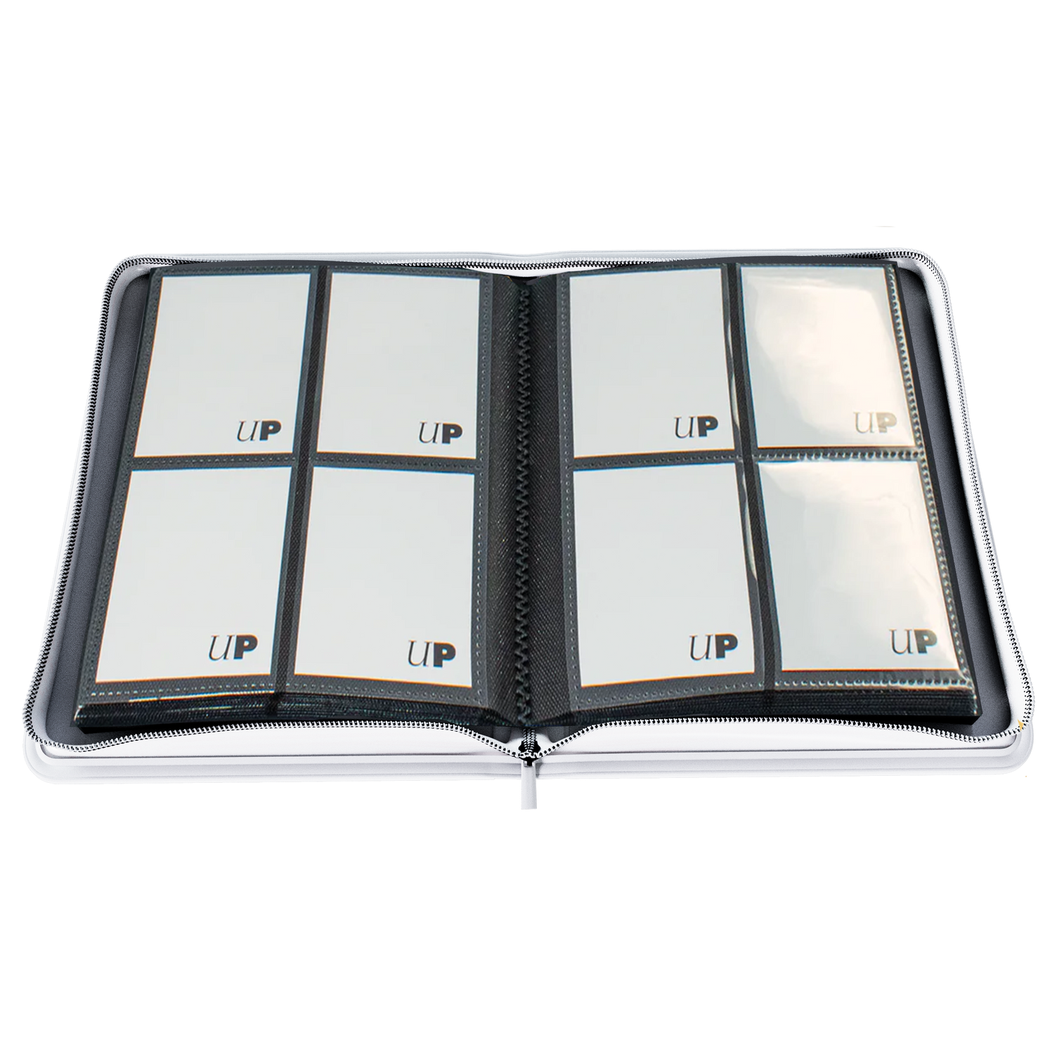 Image of White Pro Vivid 4 Pocket Zippered Binder