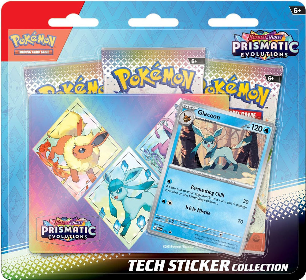 Prismatic Evolutions Tech Sticker Collection - Glaceon (Scarlet and Violet 8.5) (PRE-ORDER) (January 17th 2025)