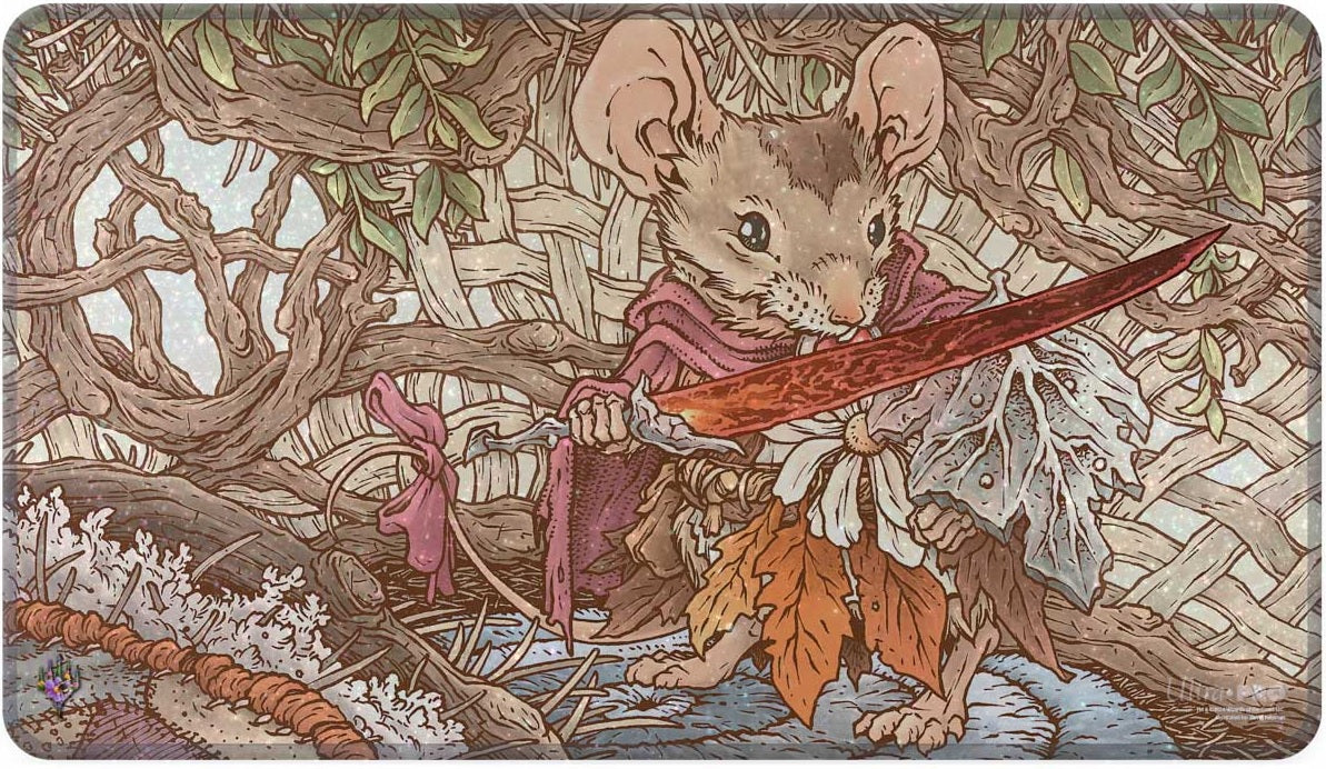 Image of Mabel, Heir to Cragflame (Bloomburrow Artist Series) Stitched Holofoil Playmat