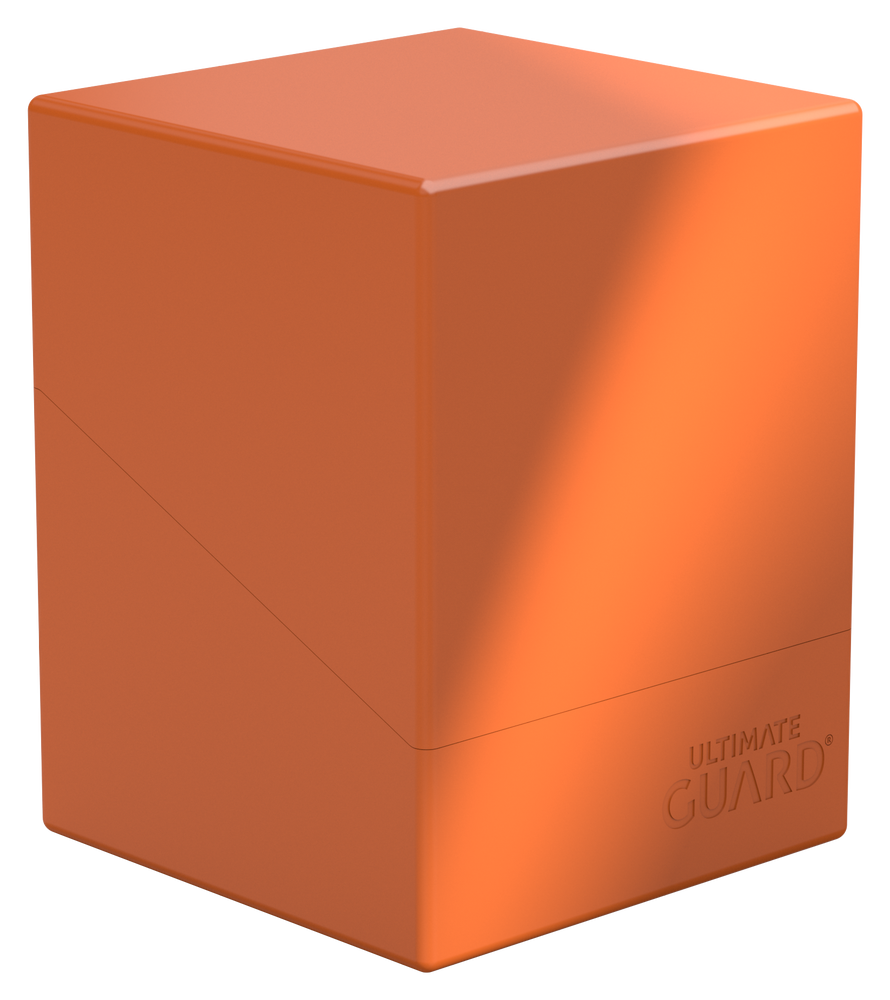 Solid Orange Boulder 100+ Deck Case - Ultimate Guard