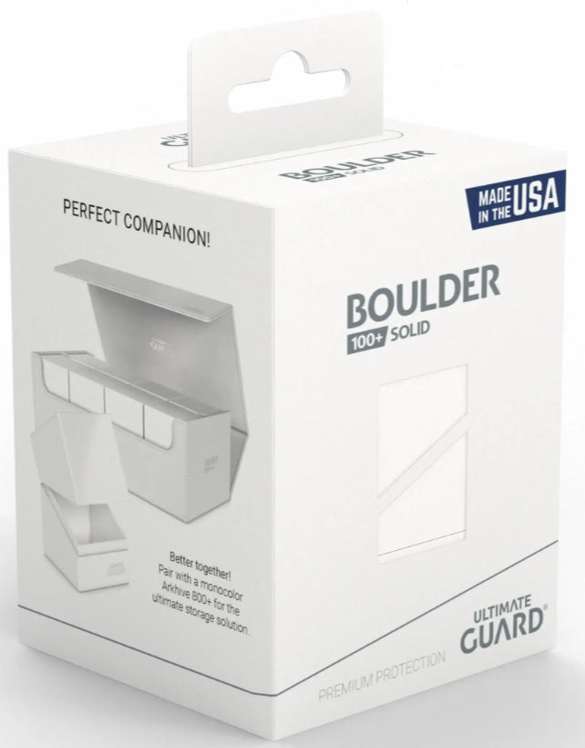 Image of Solid White Ultimate Guard Boulder 100+ Deckbox