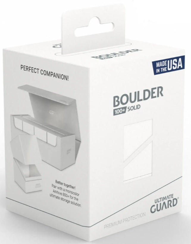 Solid White Ultimate Guard Boulder 100+ Deckbox