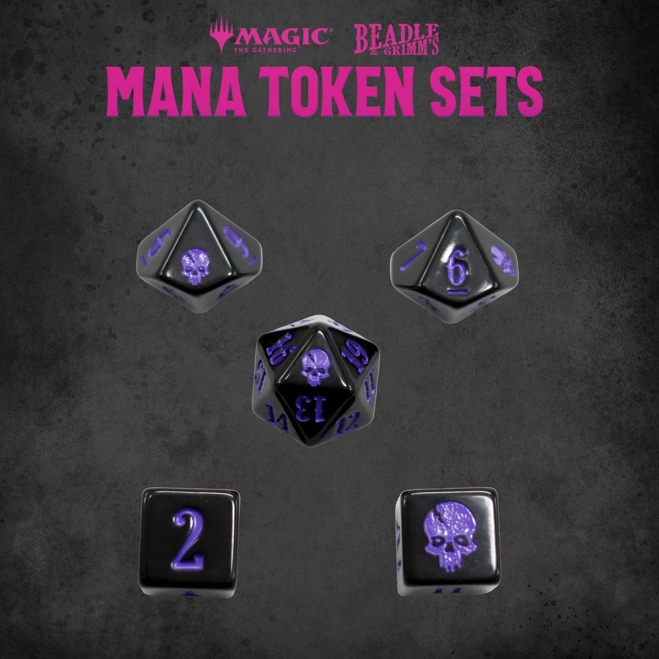 Image of BEADLE & GRIMM'S MTG MANA TOKEN SET BLACK