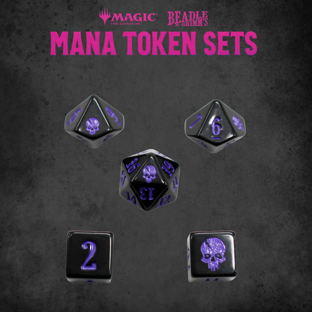 BEADLE & GRIMM'S MTG MANA TOKEN SET BLACK