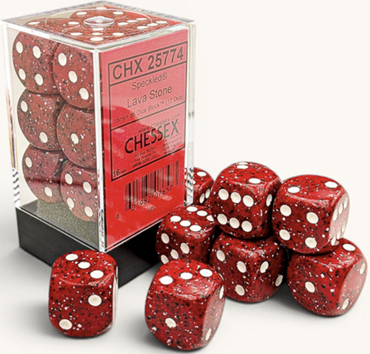 Image of SPECKLED Chessex - LAVA STONE - 12 Dice 16MM