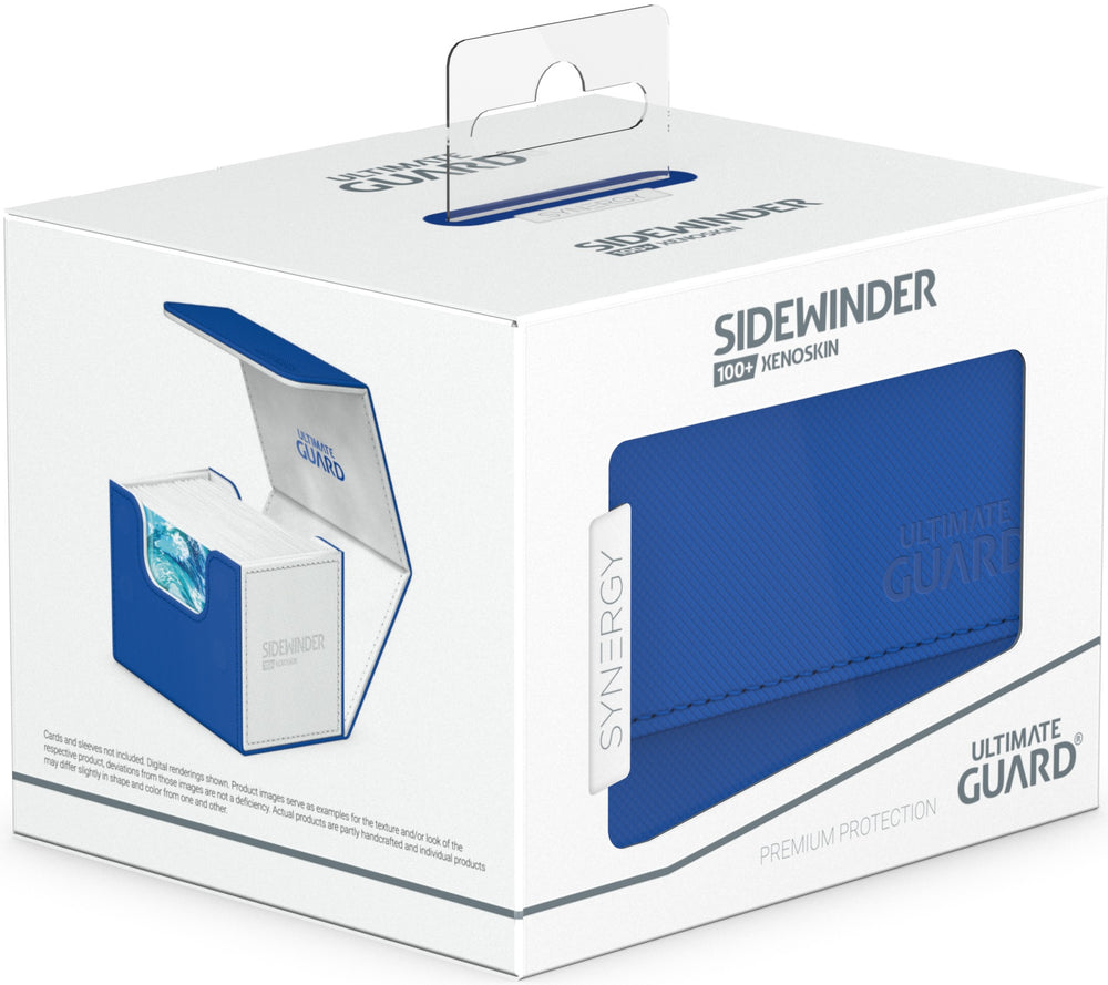 Blue/White (Synergy) 100+ Ultimate Guard Sidewinder Xenoskin Deckbox
