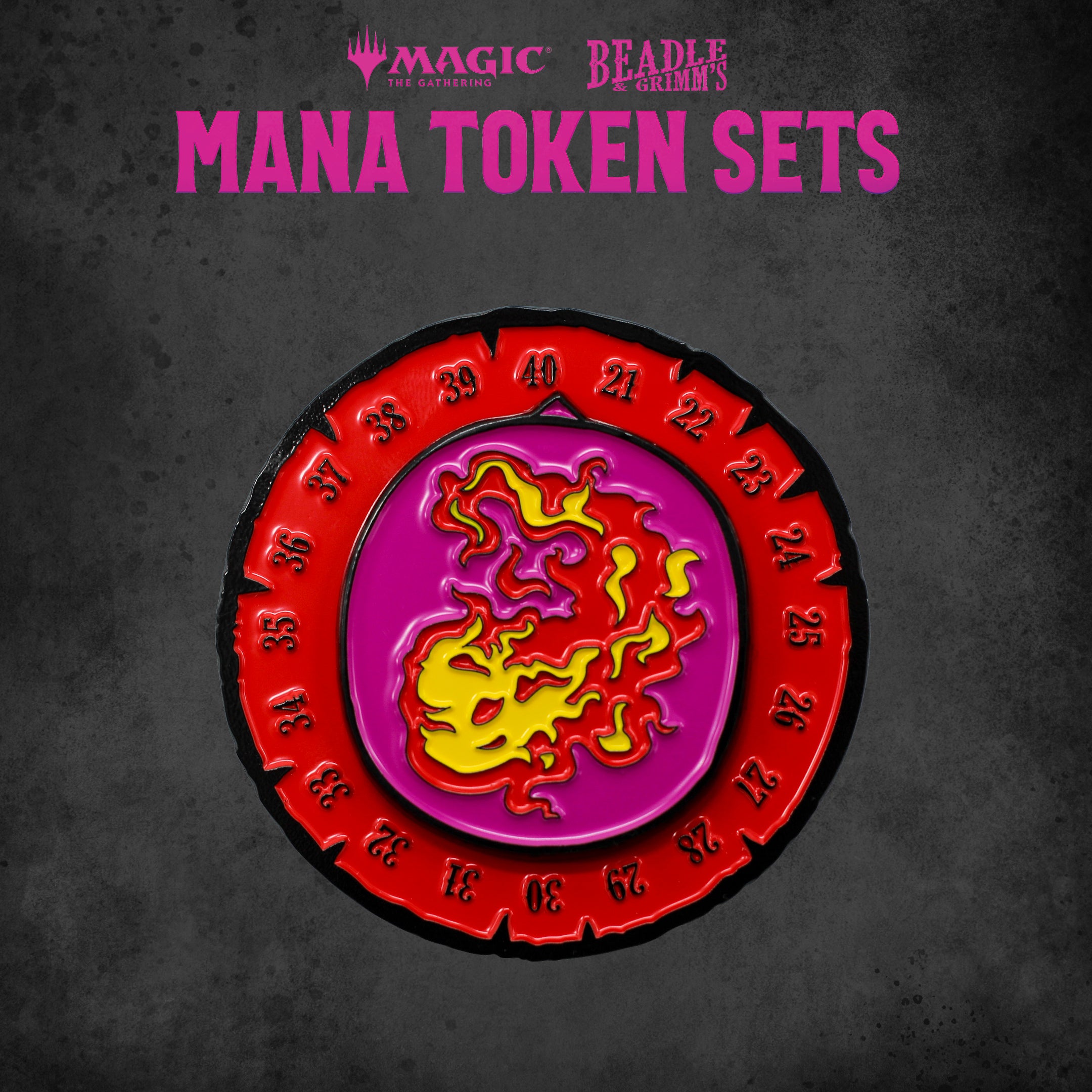 Image of BEADLE & GRIMM'S MTG MANA TOKEN SET RED