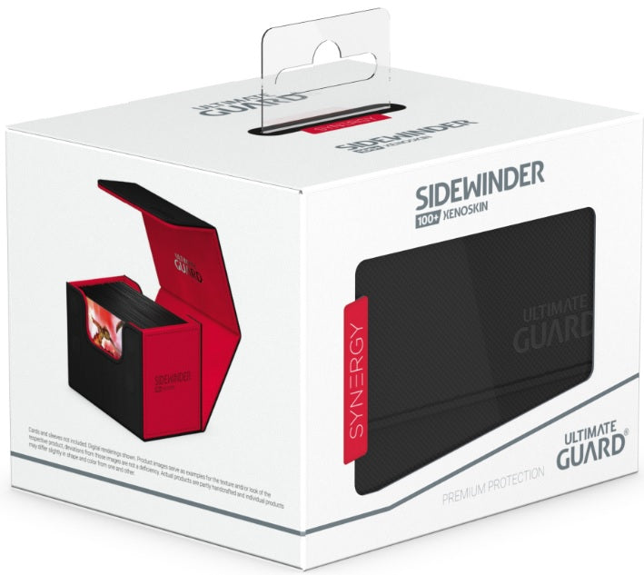 Image of Black/Red (Synergy) 100+ Ultimate Guard Sidewinder Xenoskin Deckbox