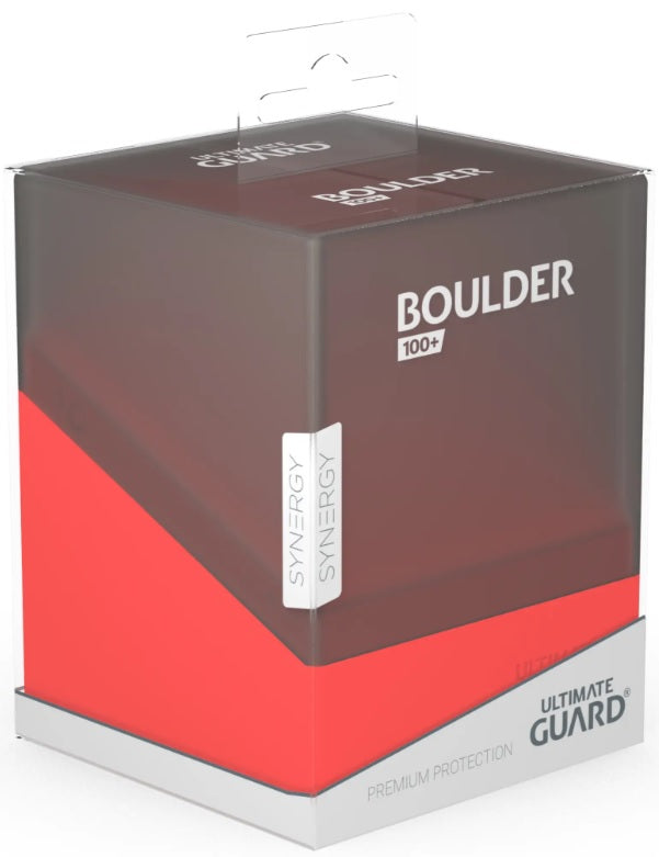 Image of Synergy Black/Red Ultimate Guard Boulder 100+ Deckbox