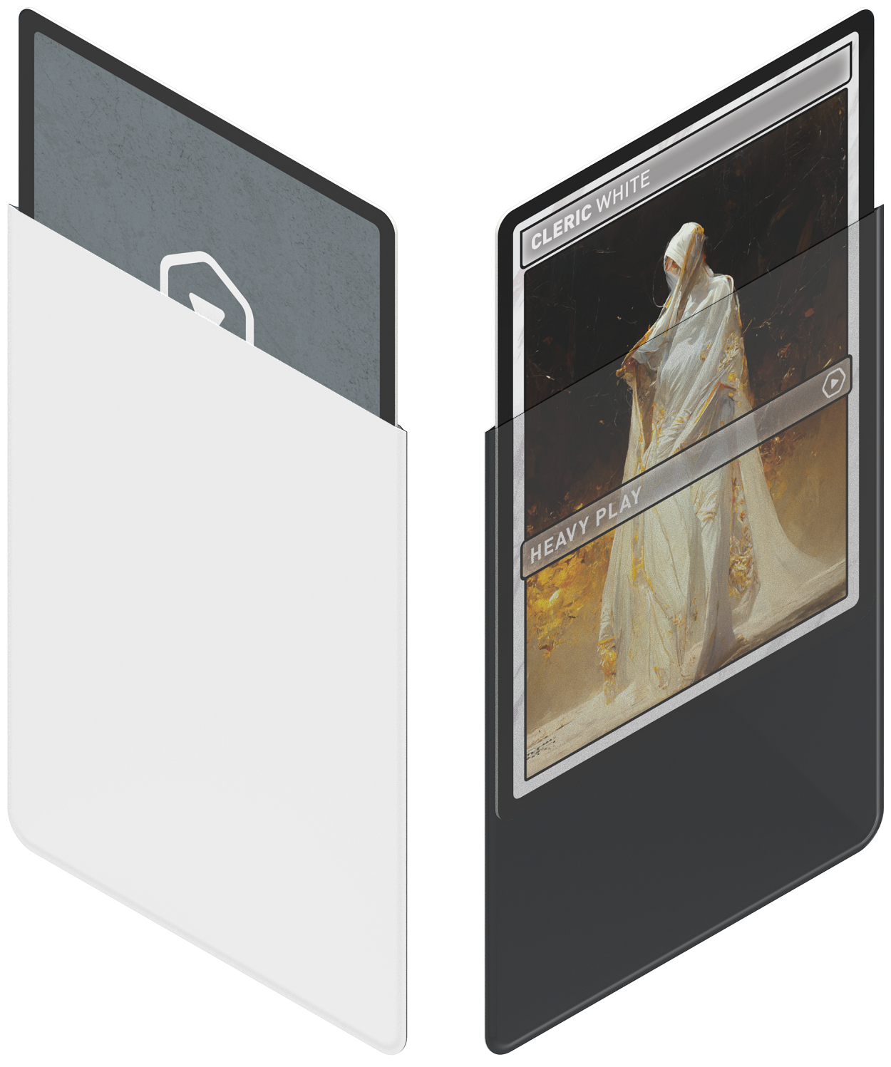 Image of HP CURV SLEEVES CLERIC WHITE STANDARD 100CT