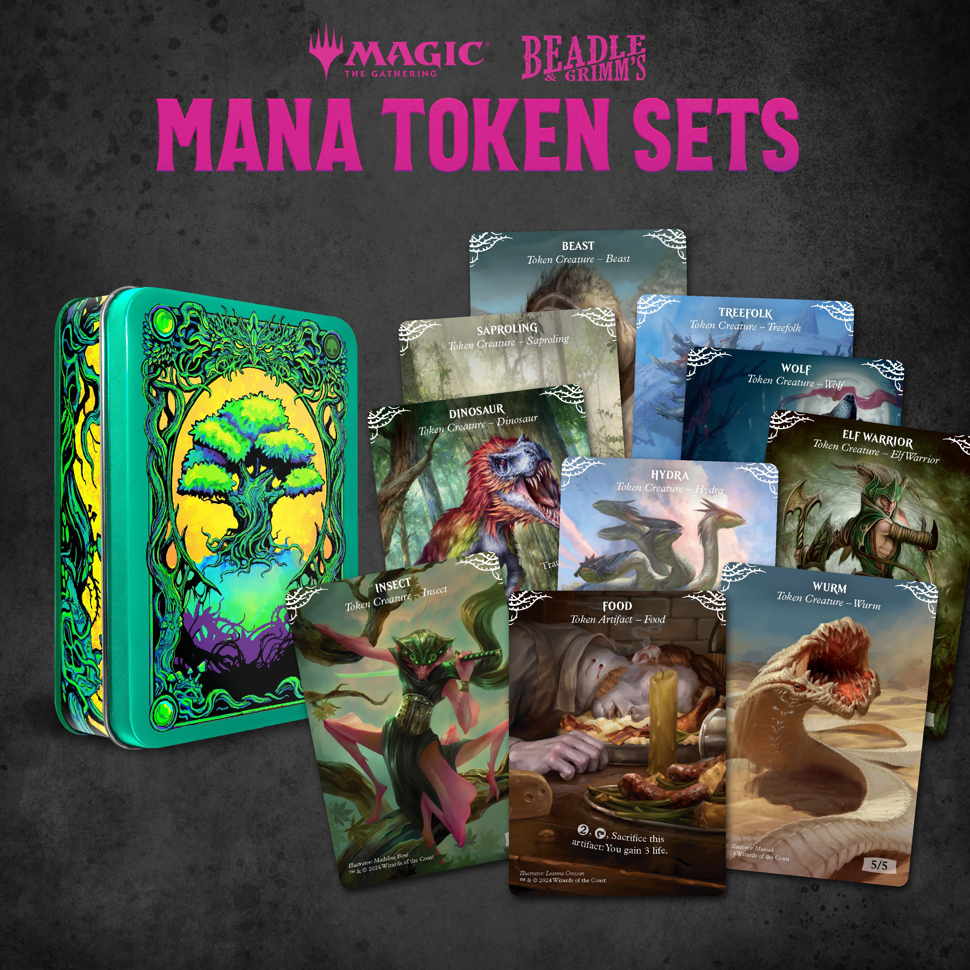 Image of BEADLE & GRIMM'S MTG MANA TOKEN SET GREEN