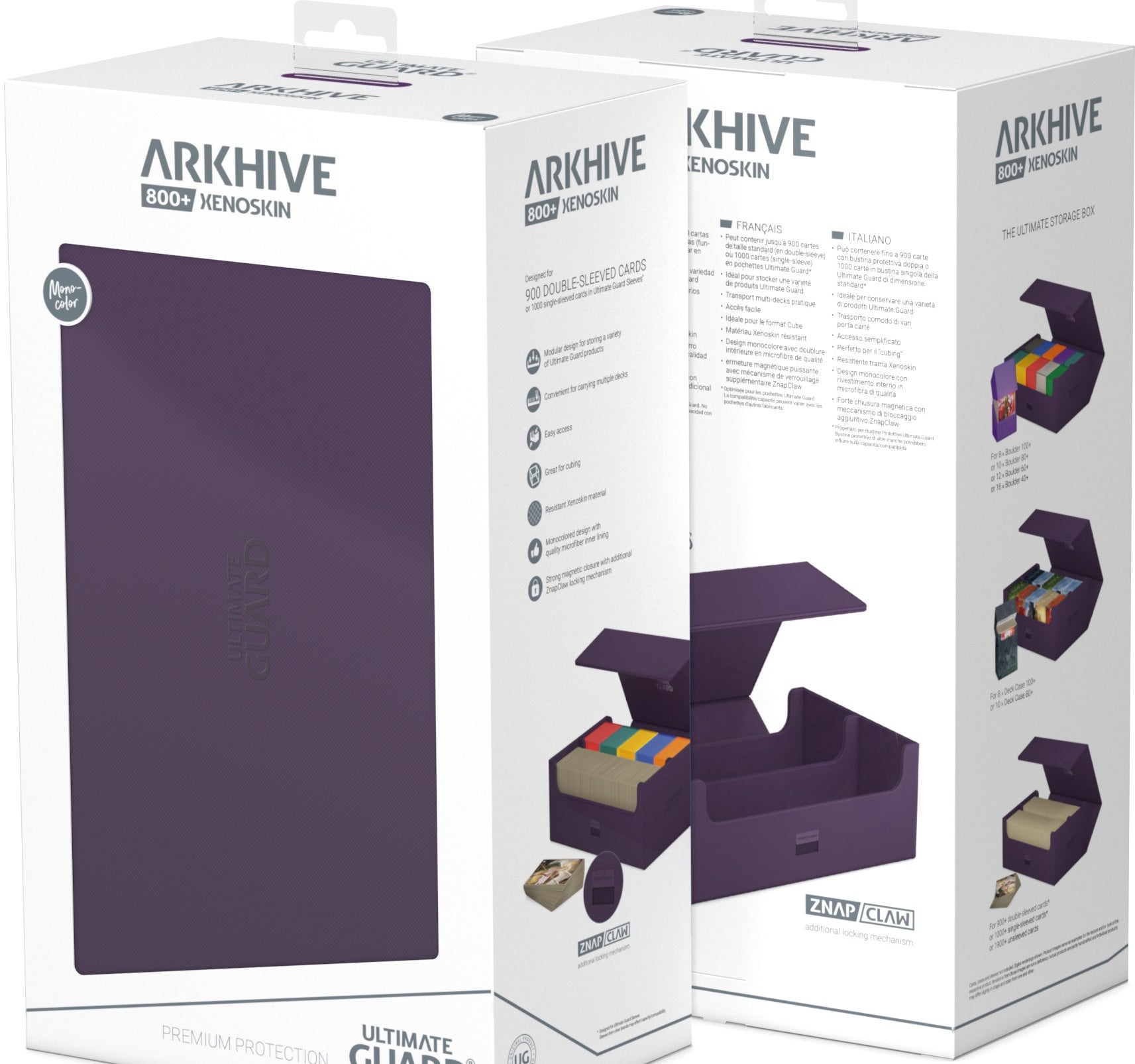 Image of Purple Mono Color  800+ Arkhive Ultimate Guard Deckbox