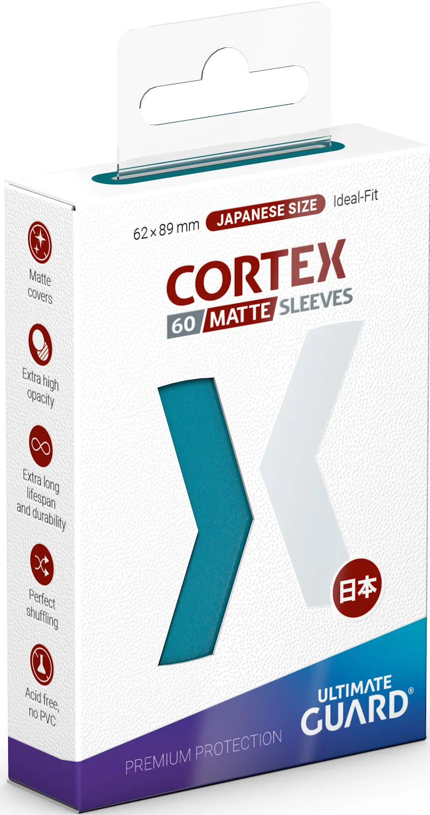 Image of Petrol JAPANESE Size Card Sleeves - Ultimate Guard CORTEX [60] ct