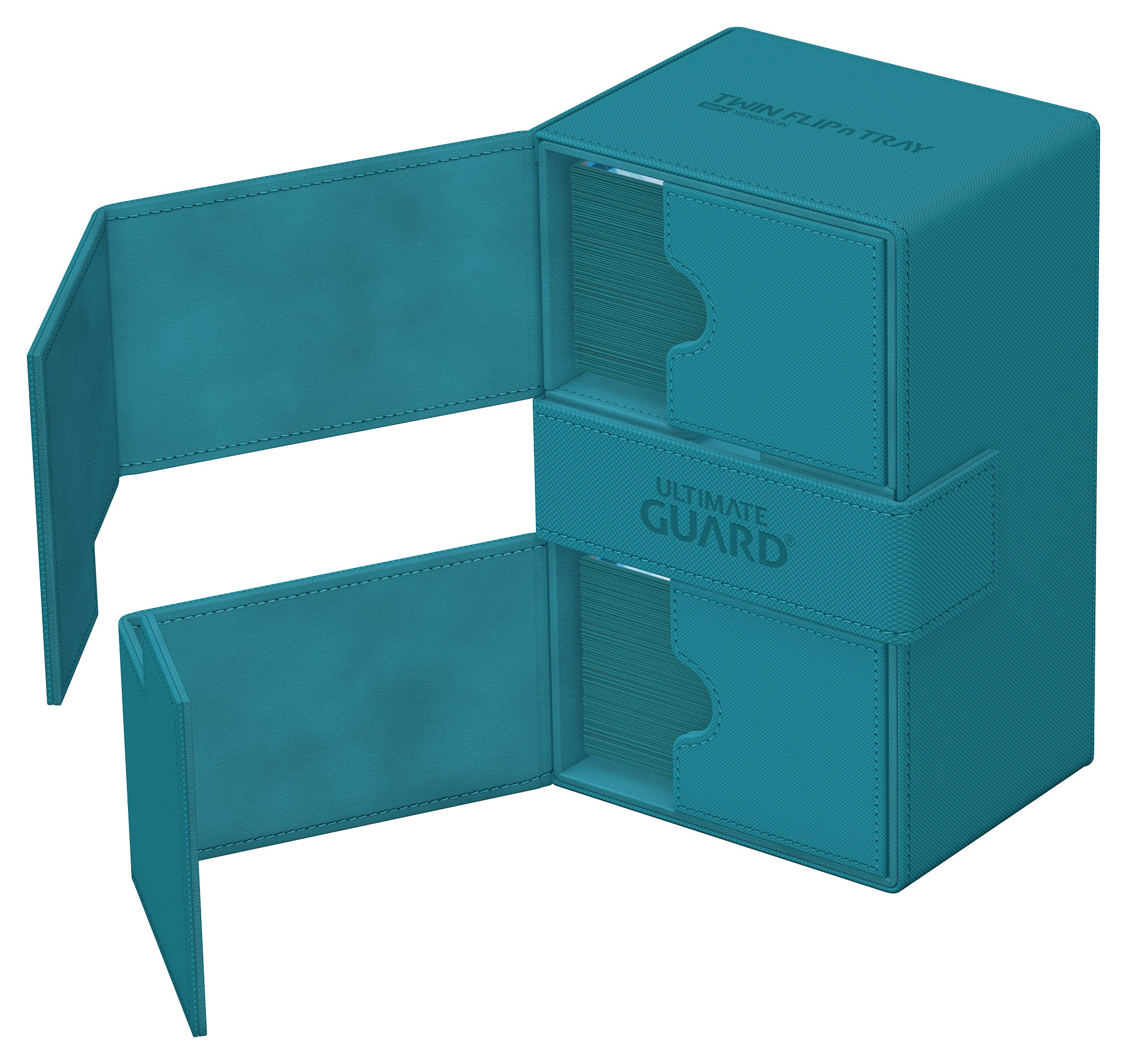 Image of TWIN FLIP N TRAY DECK CASE MONOCOLOR PETROL 160+